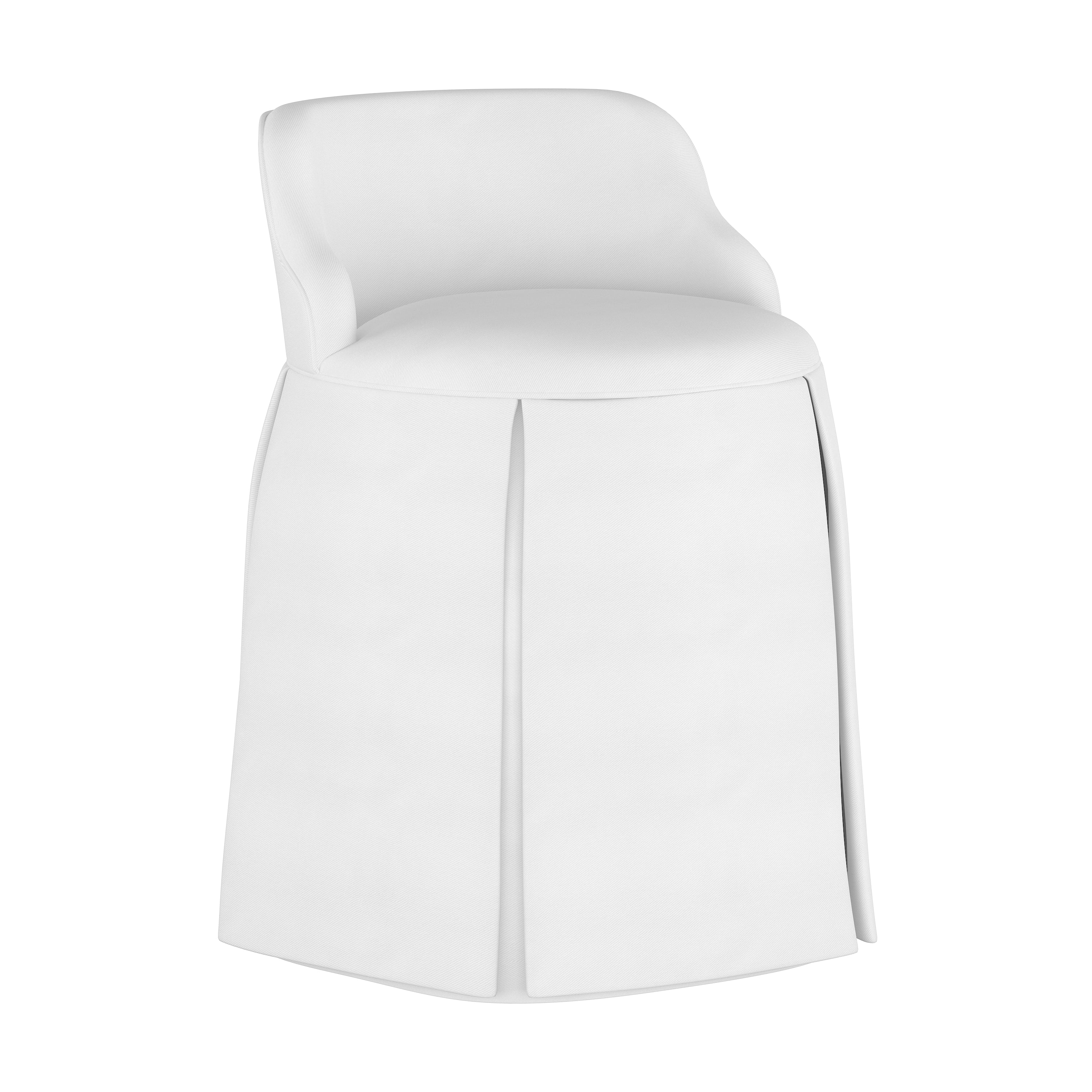 Pipi Vanity Chair - Elegant Makeup Dressing Stool with Upholstered Seat & Gold Metal Legs, Perfect for Bedroom, Boudoir, Vanity Table & Beauty Salon
