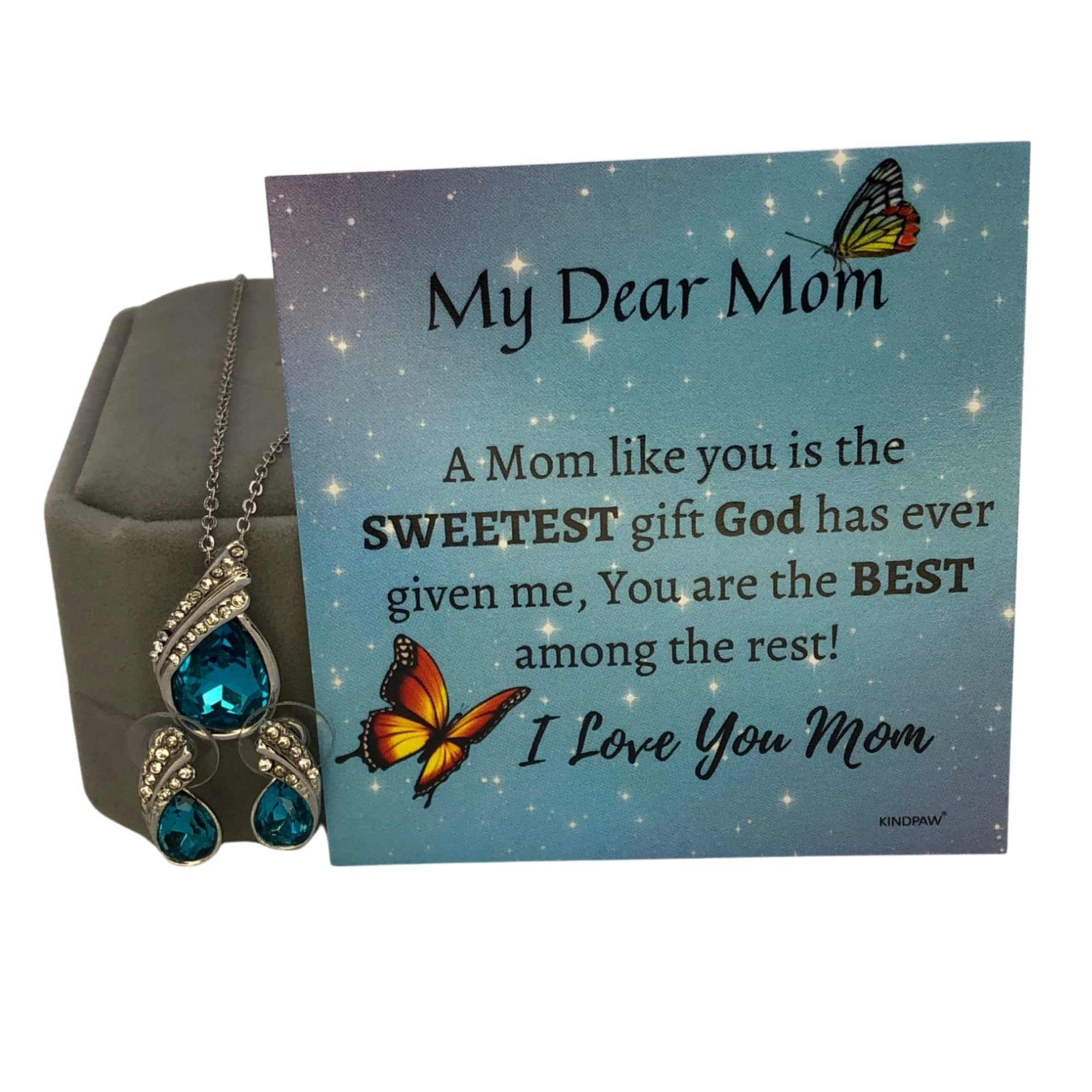 KINDPAW Best Mom Ever Necklace - Birthday, Mother’s Day, Christmas Gift for Mom from Daughter or Son - Sweetest Gift from God - Perfect for Everyday Wear or Special Occasions