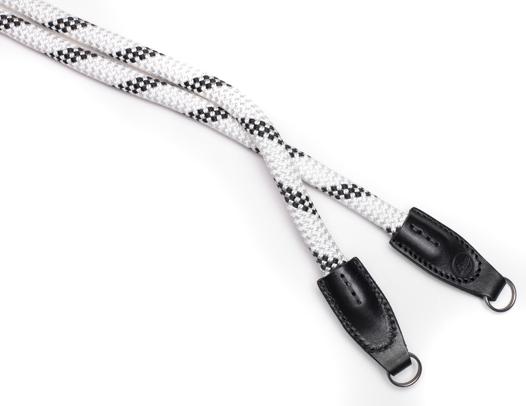 Leica Camera Rope Strap - Adjustable 126cm Neck Strap for DSLR & Mirrorless Cameras - Durable White & Black Design - Perfect for Travel, Hiking & Outdoor Photography