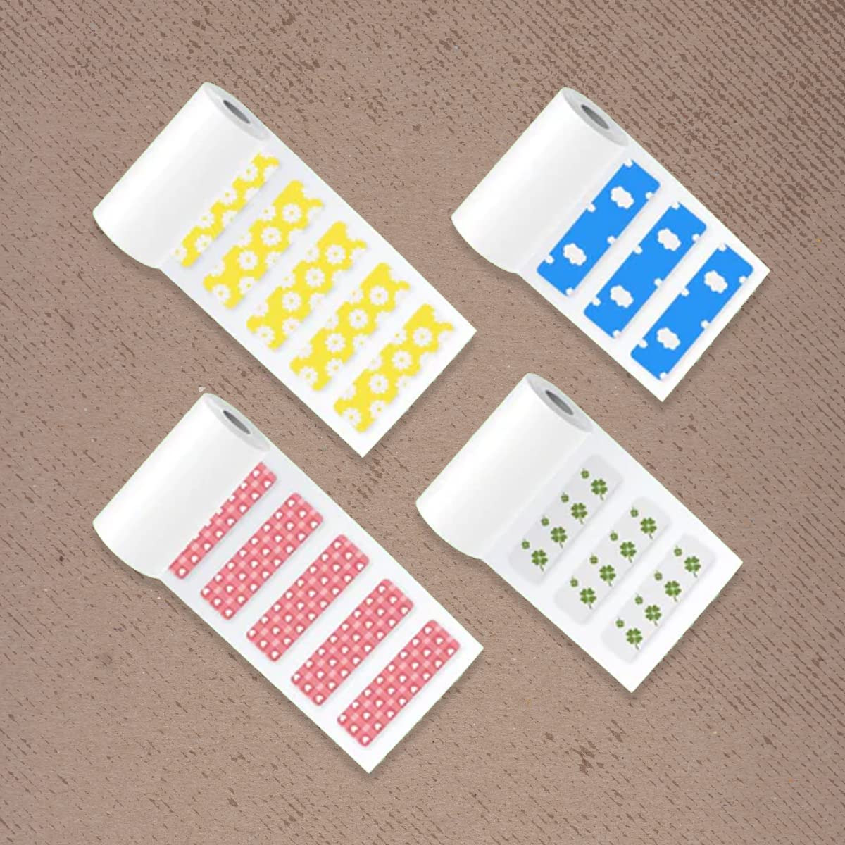 Poooliprint Sticky Labels 4 Rolls - Thermal Paper for Poooli Pocket Printer - Self-Adhesive Sticker Rolls for Labeling, Organizing & Crafting - Perfect for Home, Office & Small Business Use