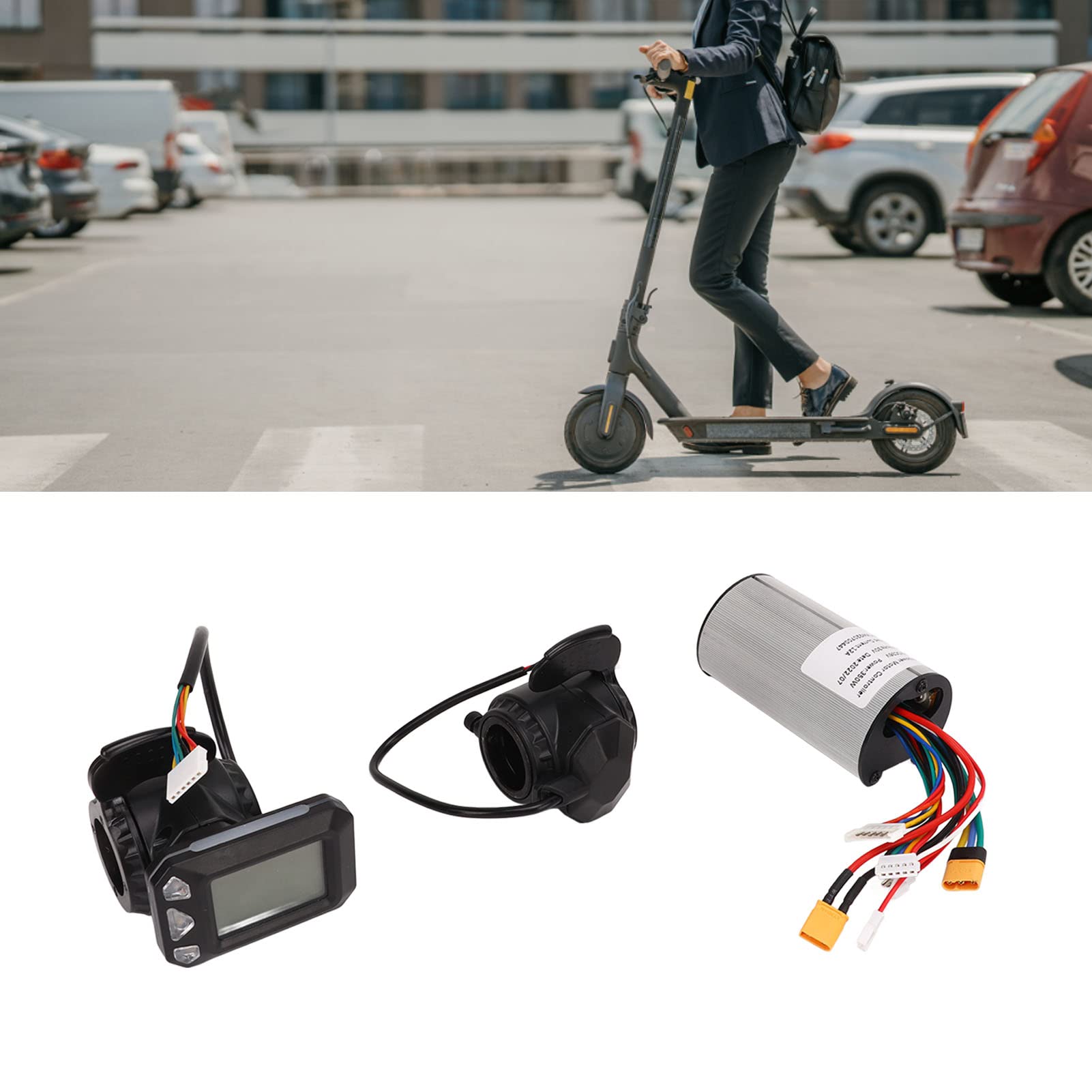 36V 350W Brushless Motor Controller Kit with LCD Display - Waterproof E-Bike & Scooter Speed Controller for Electric Bicycles, Scooters - Perfect for Commuting, Off-Road Adventures & Urban Transportation