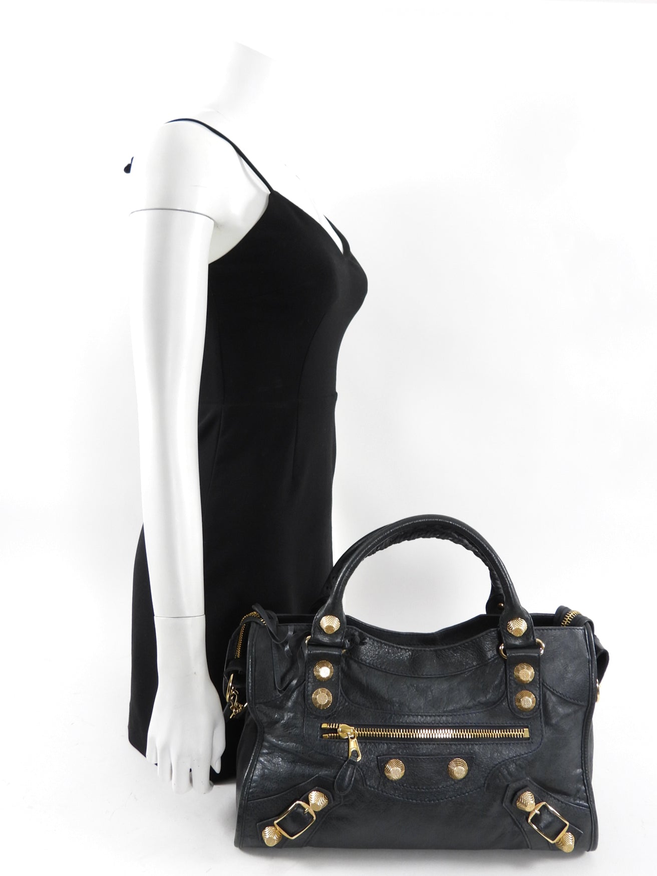 Balenciaga Anthracite Grey Giant 21 Goldtone City Bag - Luxury Designer Handbag for Women, Perfect for Work, Travel & Everyday Use