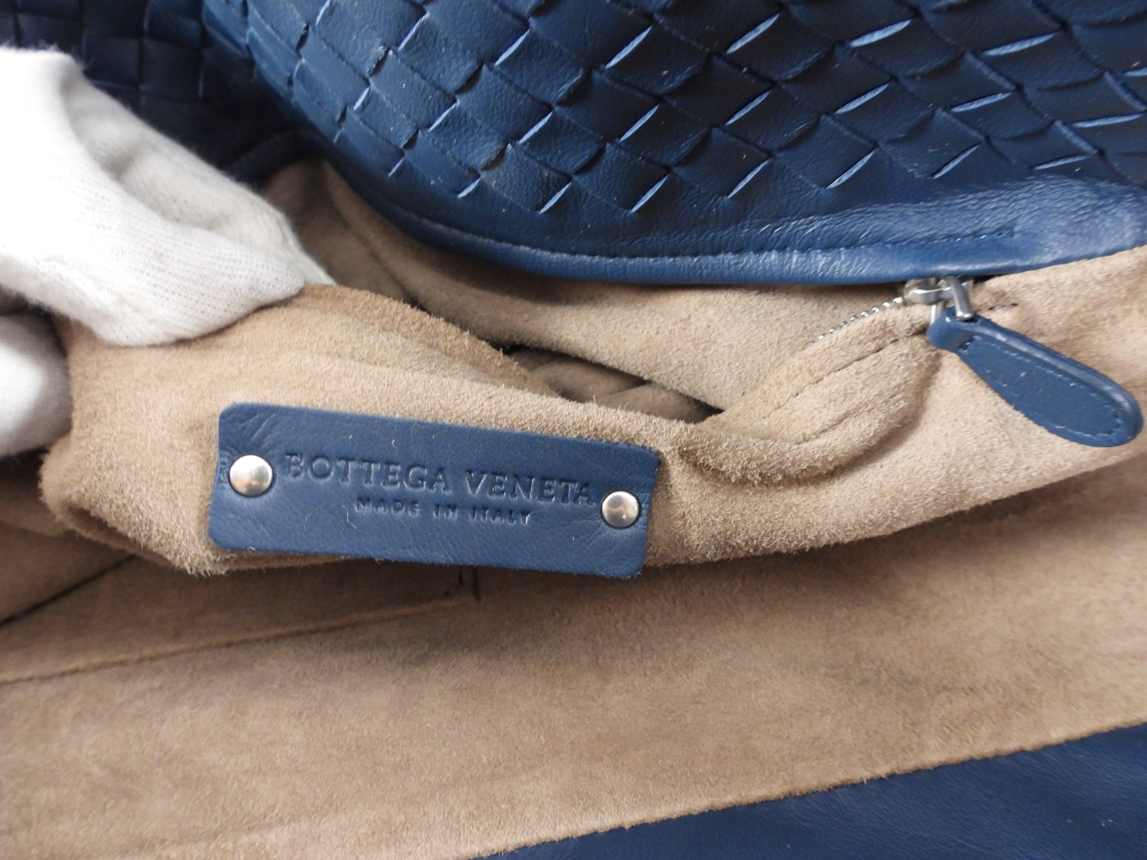 Bottega Veneta Dark Teal Blue Intrecciato Leather Garda Tote Bag - Luxury Designer Handbag for Women, Perfect for Work, Travel & Everyday Use