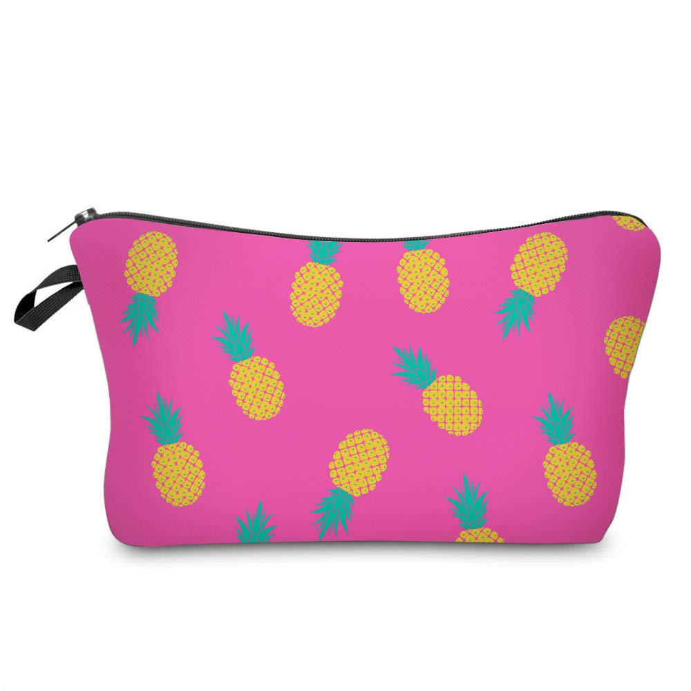 ASCHAR Adorable Waterproof Cosmetic Bag for Women - Roomy Travel Makeup & Toiletry Organizer - Perfect Gift for Her - Ideal for Travel, Gym, and Daily Use (Ananas 51585)