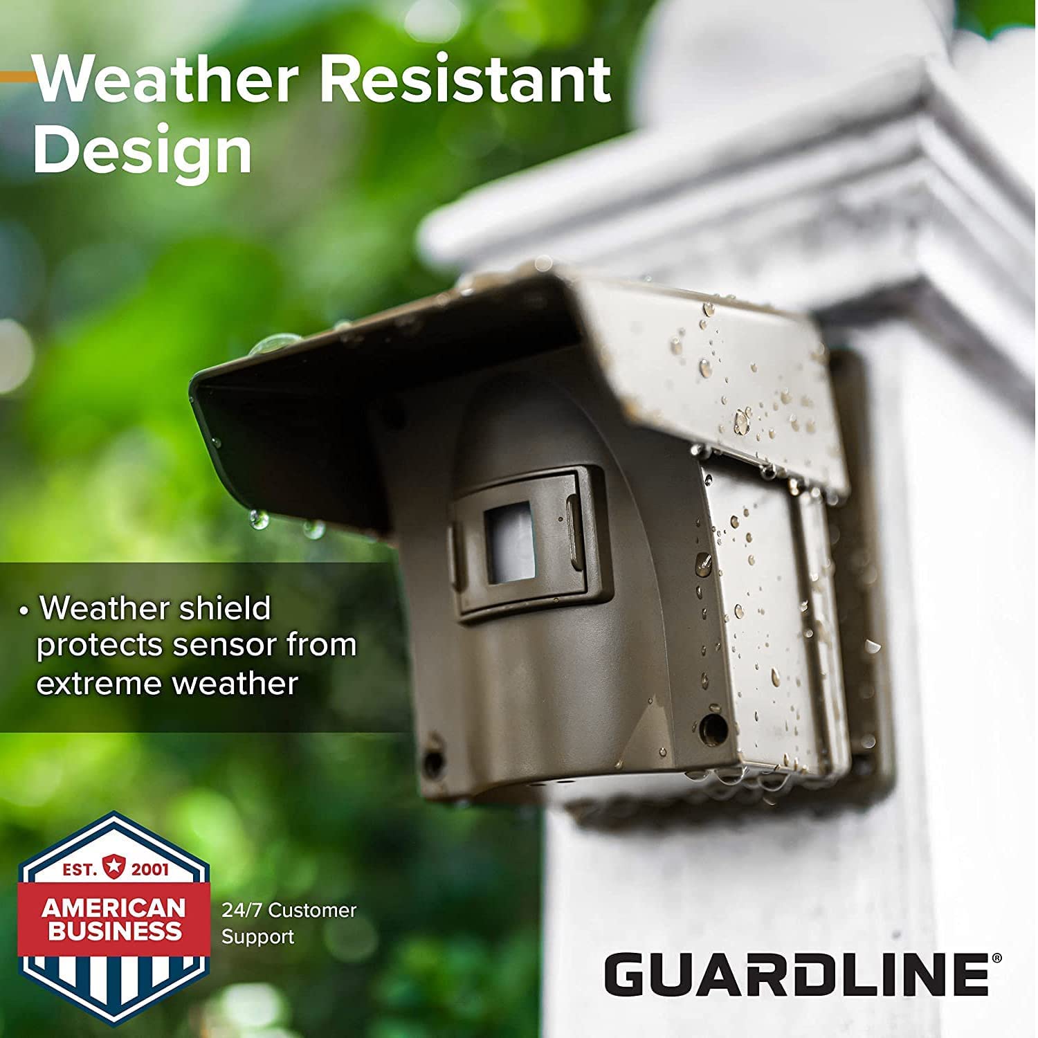 Guardline 500ft Wireless Driveway Alarm System - 4 Weatherproof Motion Detector Sensors & 1 Receiver | Outdoor Home Security Alert for Driveway, Garage, Shed & Property Protection | Ideal for Rural Homes, Farms & Large Properties