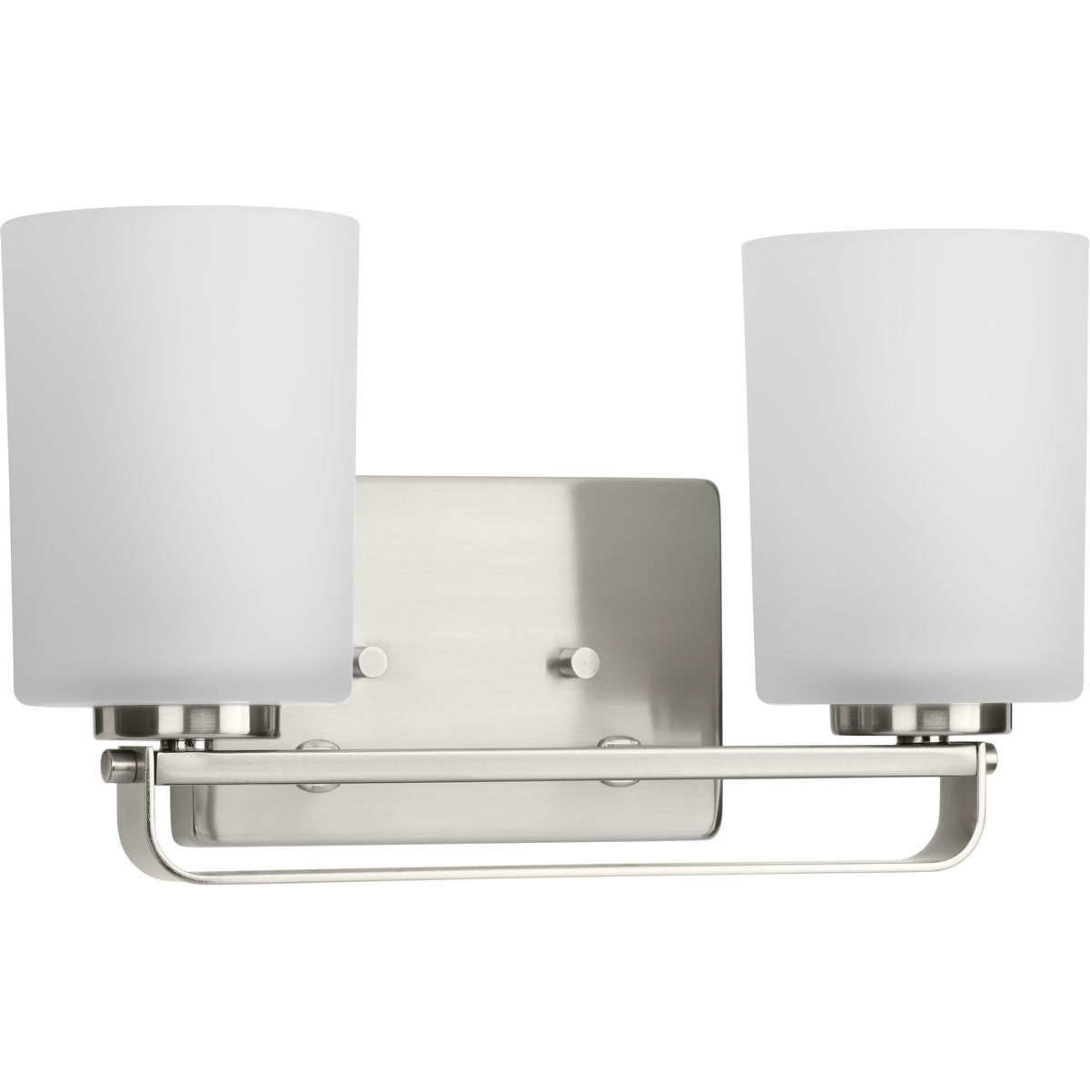 League Collection Two-Light Etched Glass Bathroom Vanity Light - Elegant Lighting for Modern Bathrooms & Powder Rooms