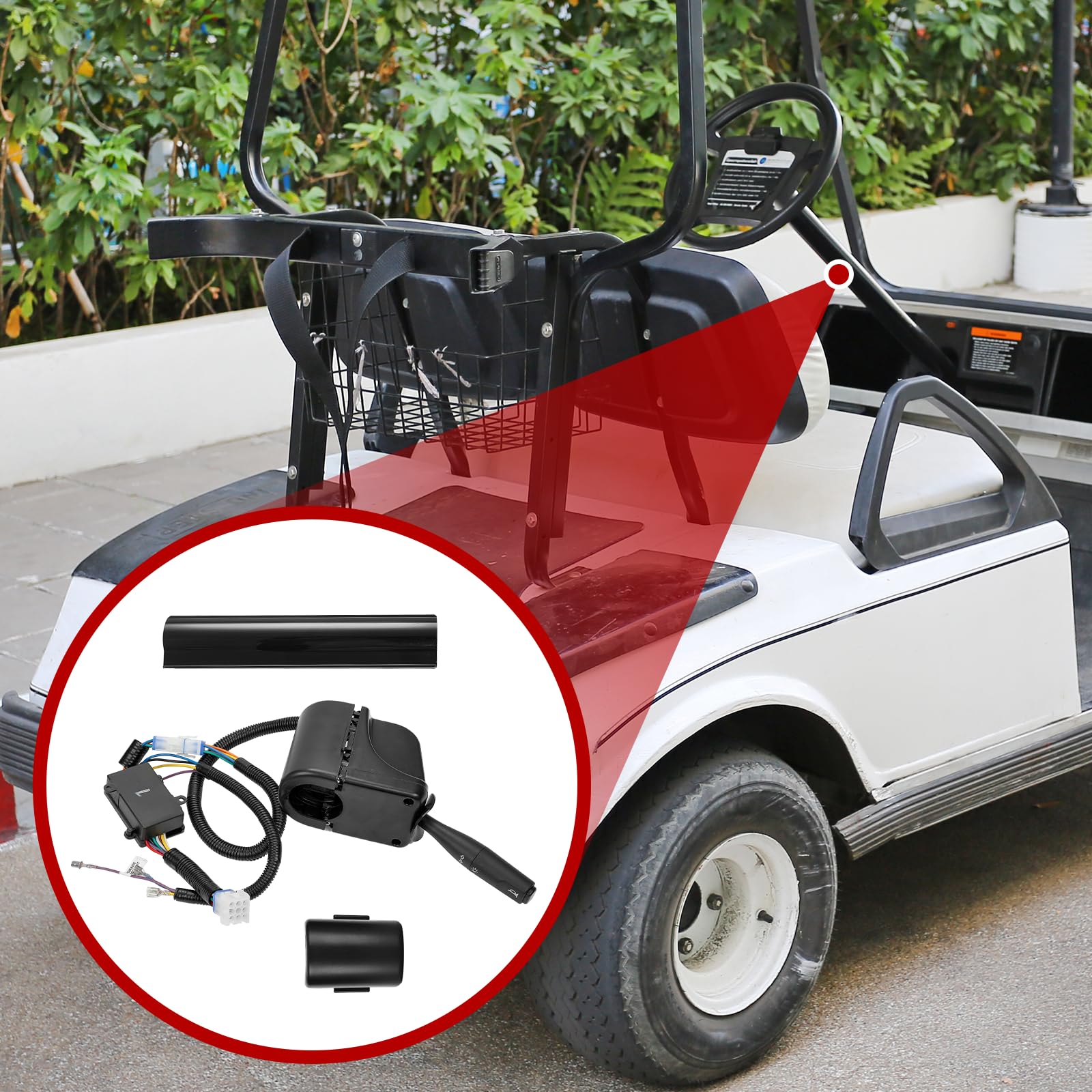 WonVon LED Upgrade Golf Cart Light Kit - Compatible with EZGO TXT 1996-2013 Gas & Electric Carts - 12V Street Legal LED Headlights, Taillights, Turn Signals & Brake Lights - Perfect for Night Driving & Golf Course Safety