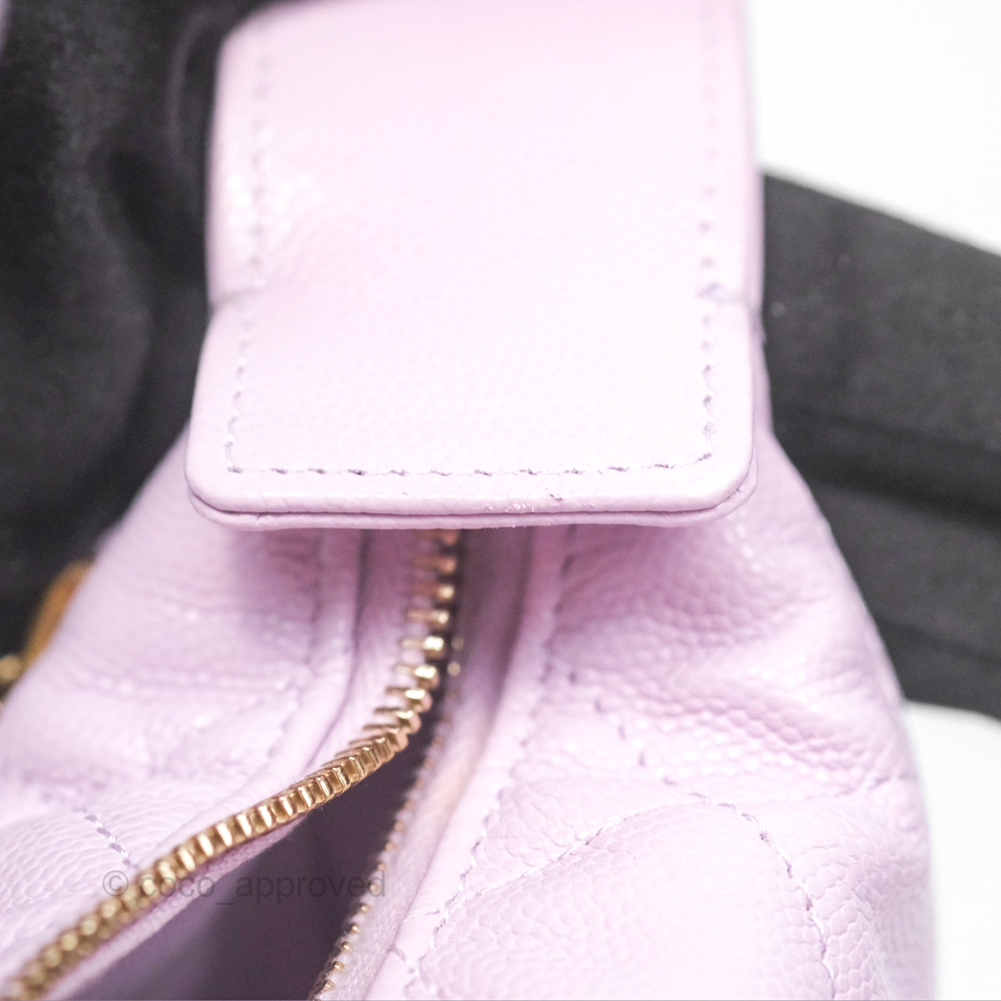Chanel Bow Hobo Pouch Bag in Lilac Caviar Leather with Gold Hardware - Perfect for Evening Events & Luxury Gift Giving