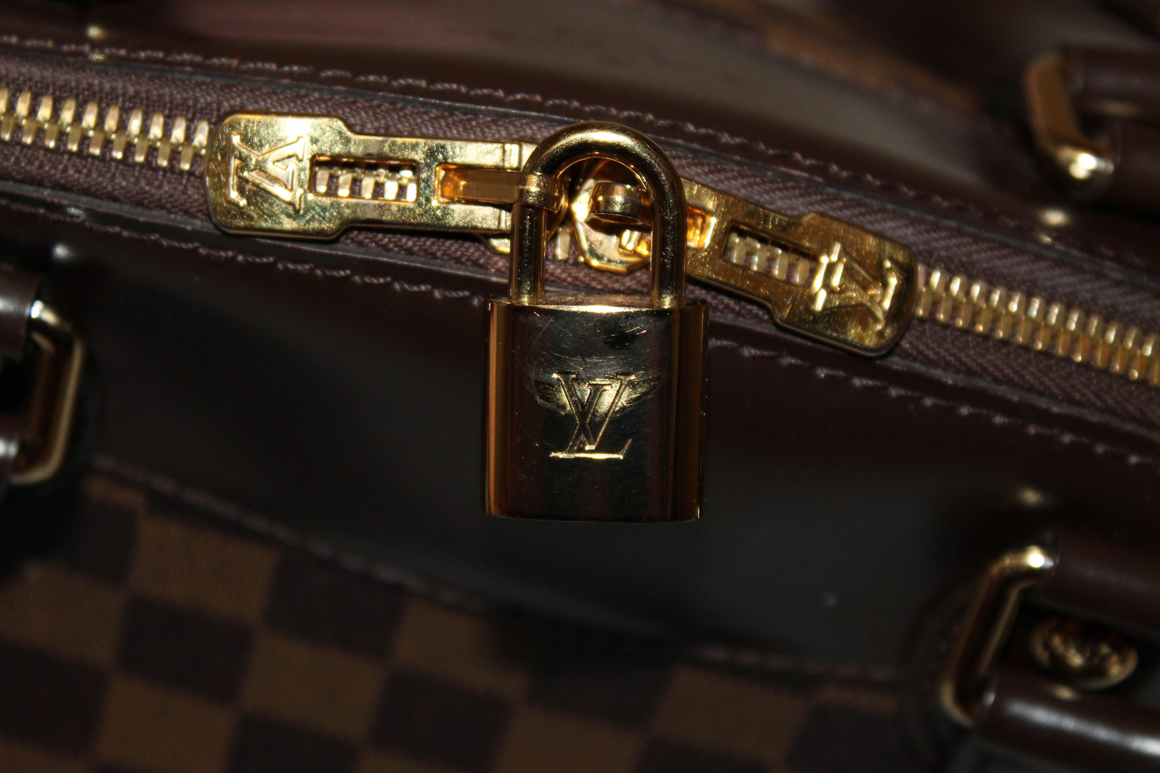 Authentic Louis Vuitton Damier Ebene Verona PM Handbag for Women - Luxury Designer Crossbody Bag with Leather Trim, Perfect for Work, Travel & Everyday Use