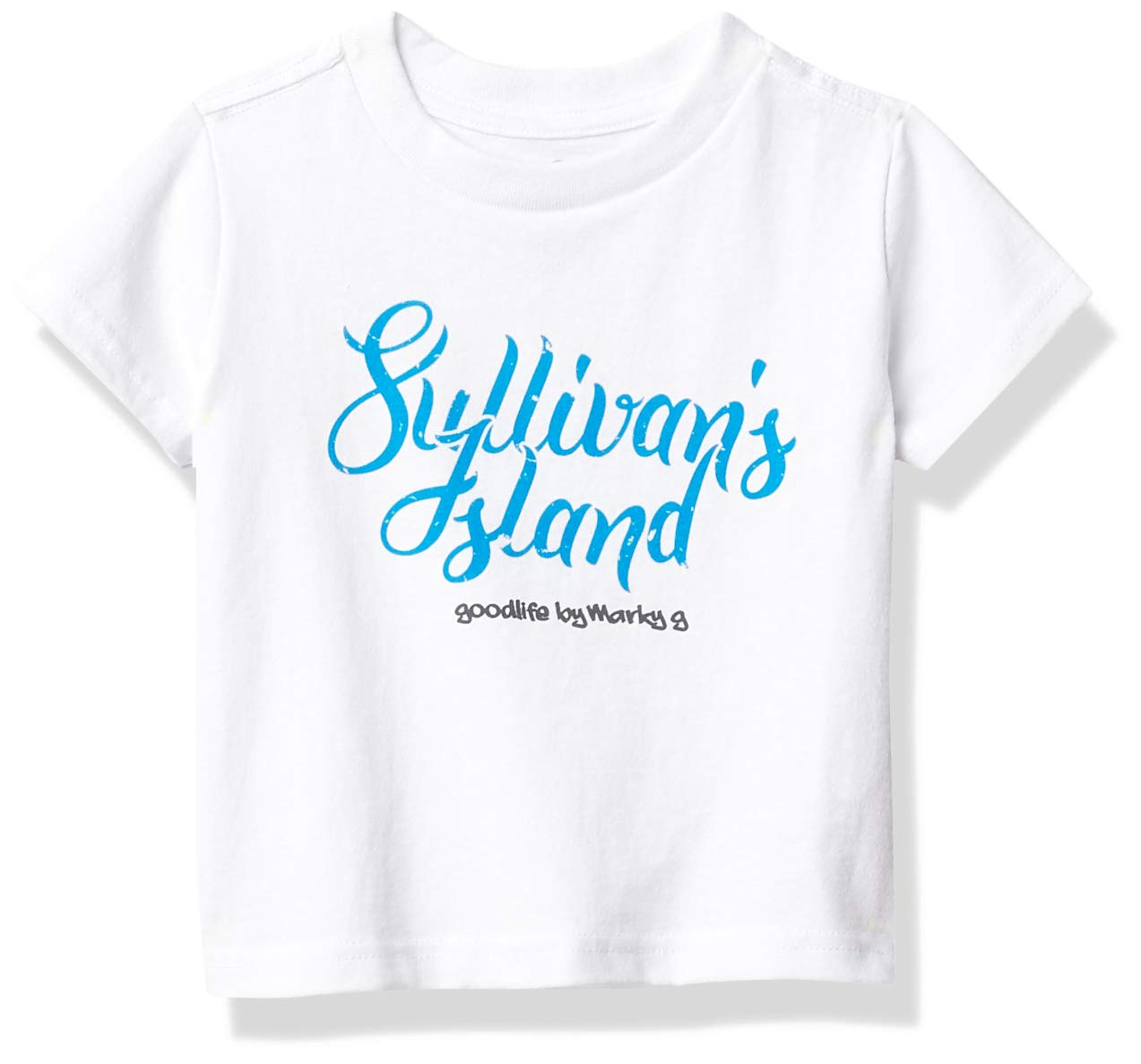 Marky G Apparel Boys' Printed Sullivan's Island Graphic Cotton Jersey T-Shirt - Soft Comfortable White Short Sleeve Tee for Toddlers 2T - Perfect for Playdates, Beach Outings & Casual Everyday Wear