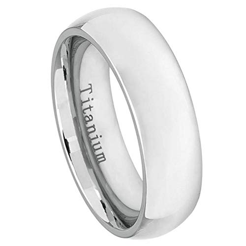 Personalized Titanium Wedding Rings for Couples - Laser Engraved, 7mm White Band - Perfect for Engagement & Anniversaries