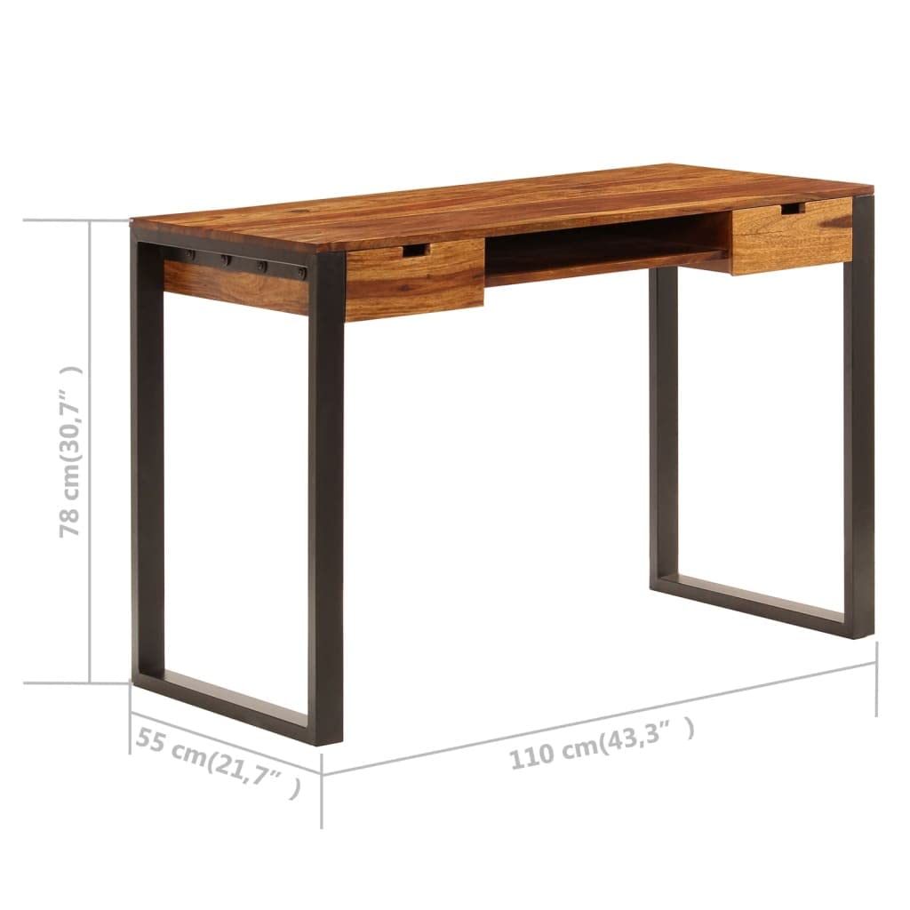 Compact Small Space Desk for Home Office & Gaming - 43.3
