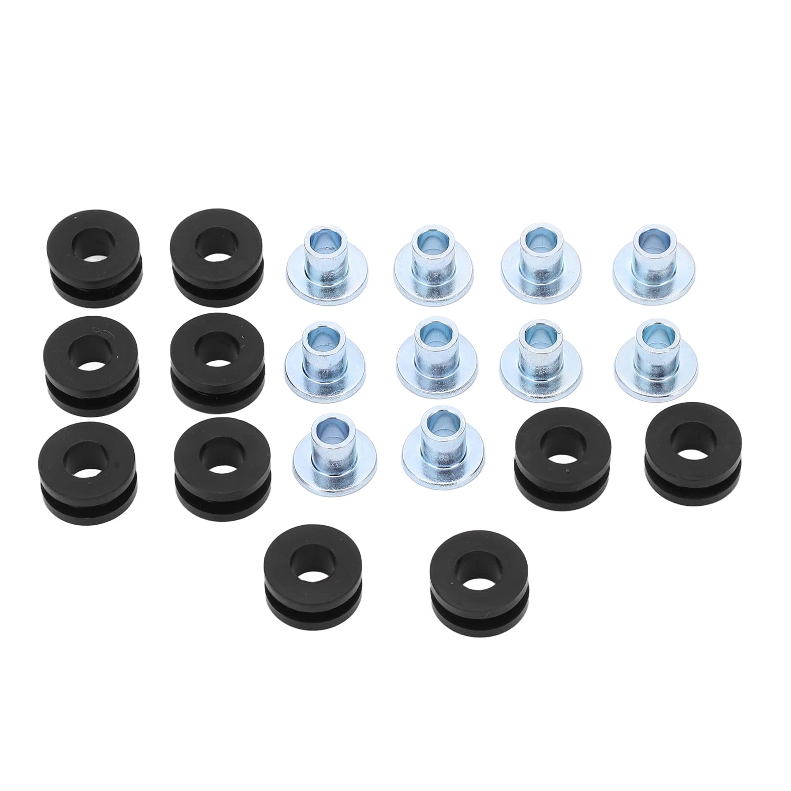 Uxsiya Motorcycle Grommet Kit - 10 Sets Durable Rubber Anti-Wear Fairing Accessories with Metal Inserts for Bike Maintenance | Perfect for Motorcycle Fairing Repair & Customization