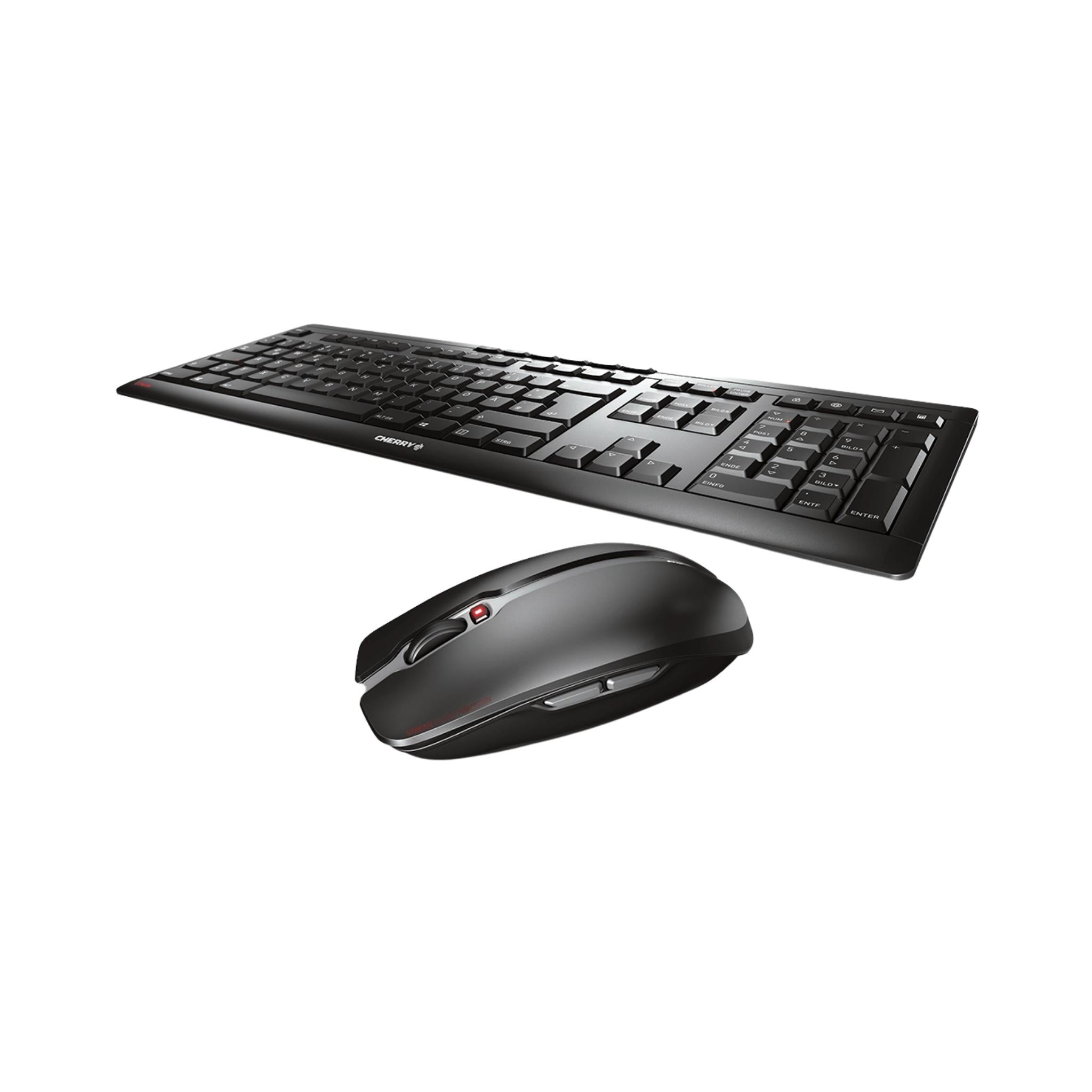 Cherry STREAM Wireless Keyboard and Mouse Combo for PC, Laptop - Ergonomic Design, Quiet Click, Plug & Play - Perfect for Office, Home, Gaming