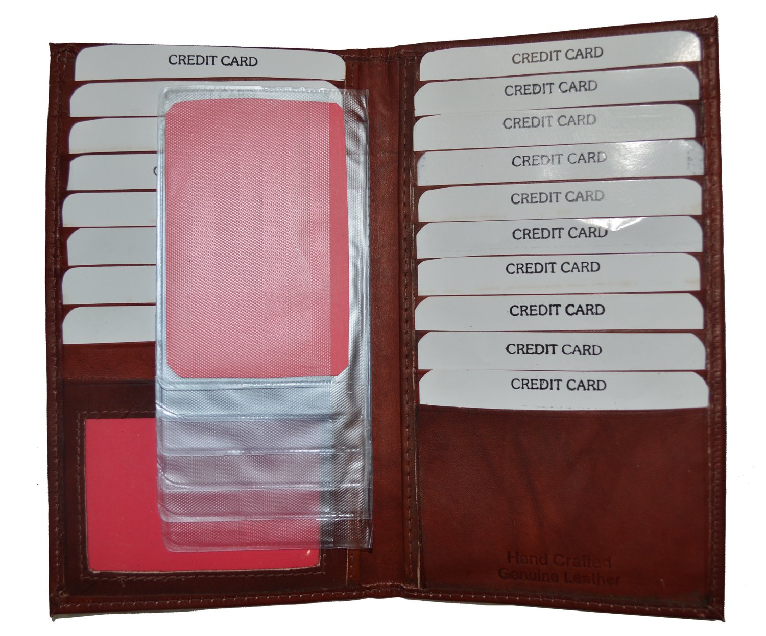Genuine Leather Bifold Credit Card Holder for Men & Women - Slim RFID Blocking Wallet with Multiple Card Slots - Perfect for Business, Travel & Everyday Use (Burgundy)
