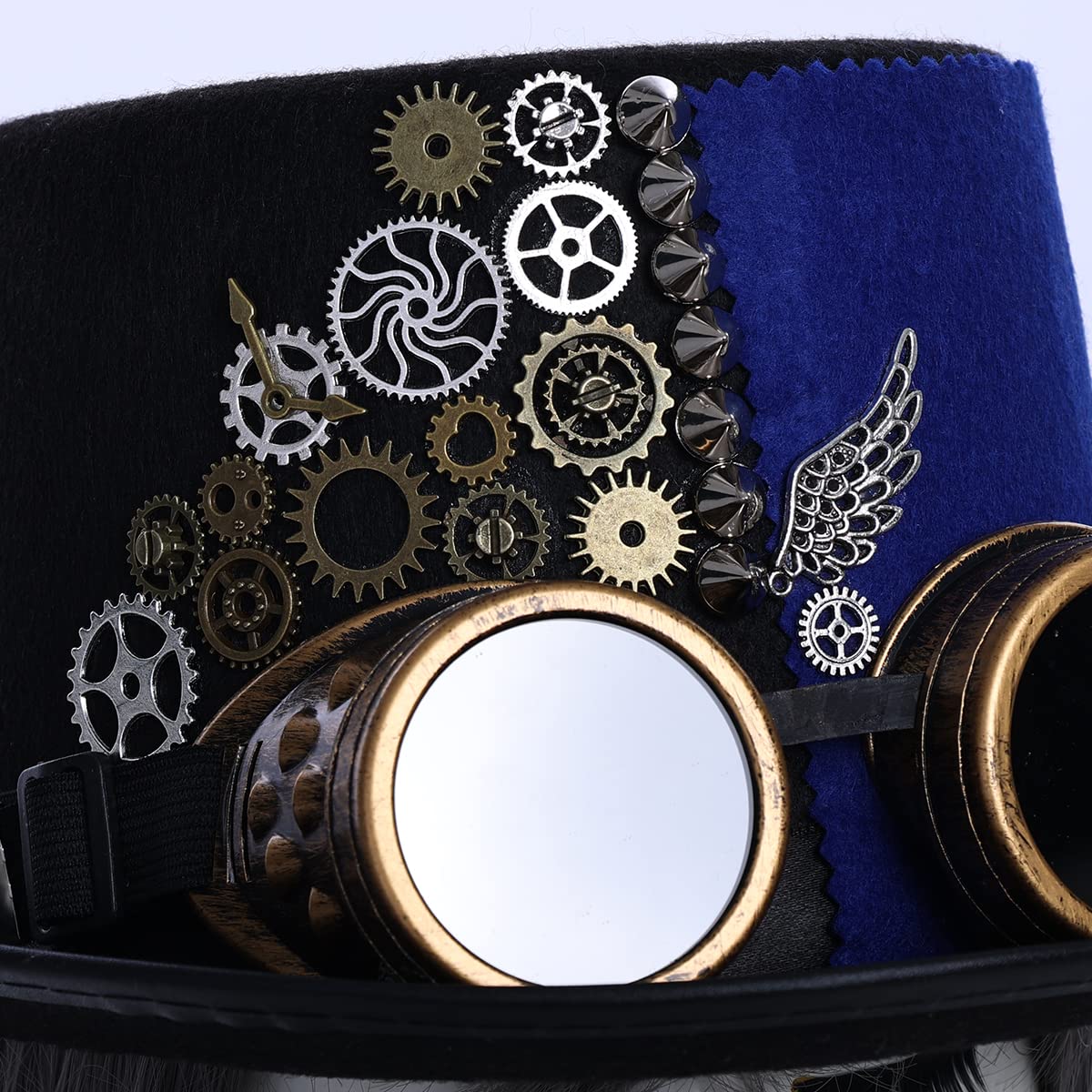 Steampunk Top Hat with Goggles for Women & Men - Victorian Gothic Halloween Costume Accessory - Perfect for Cosplay, Halloween Parties, and Themed Events