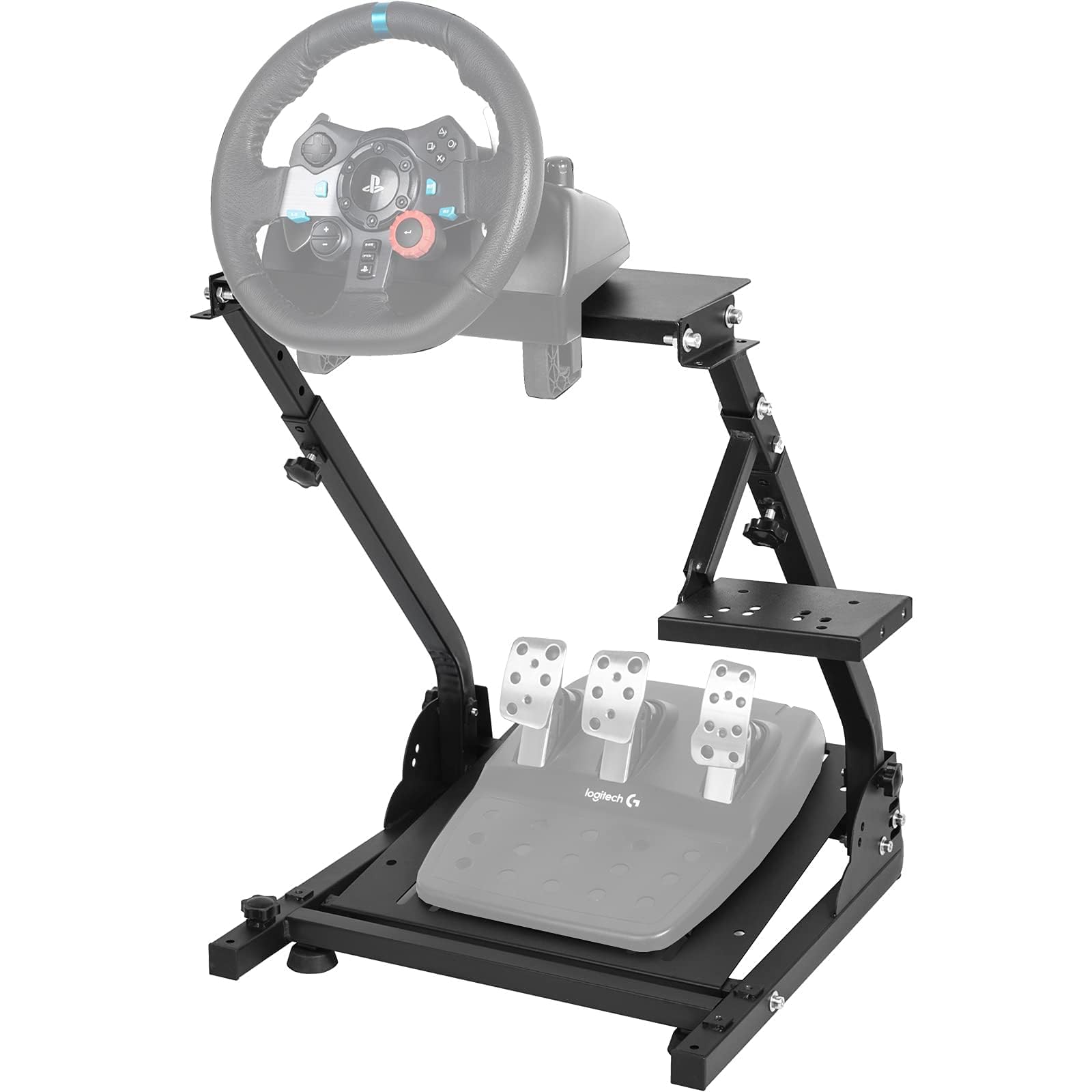 Marada G920 Racing Simulator Cockpit - Compatible with Logitech G27 G25 G29 G920 & Thrustmaster Wheels | Pro Gaming Steering Wheel Stand (Wheel & Pedals Sold Separately) | Perfect for Home Racing Simulation & Esports Training