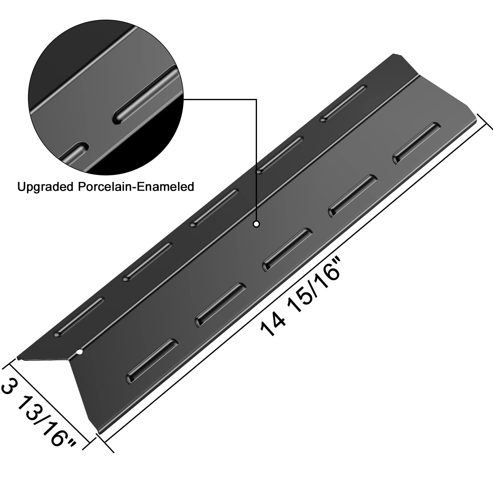 Replacement Grill Parts Kit for Kenmore - Porcelain Steel Heat Plate 14 15/16