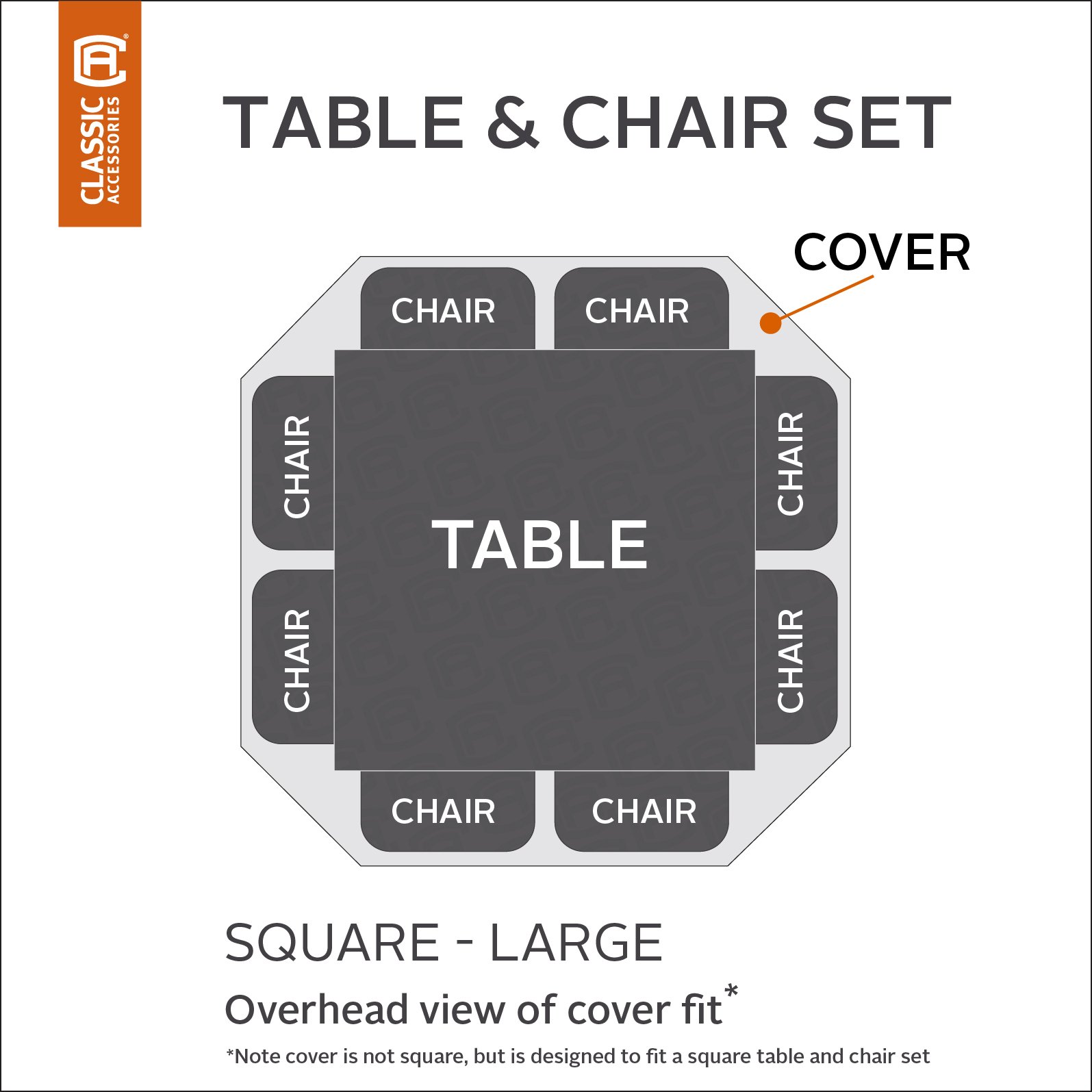 Classic Accessories Terrazzo Water-Resistant 24 Inch Round Ottoman/Coffee Table Cover - Durable Outdoor Protection for Patio, Deck, and Garden Furniture