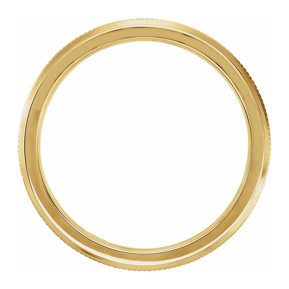 14K Yellow Gold Knife Edge Band Ring for Women - Elegant & Durable Jewelry