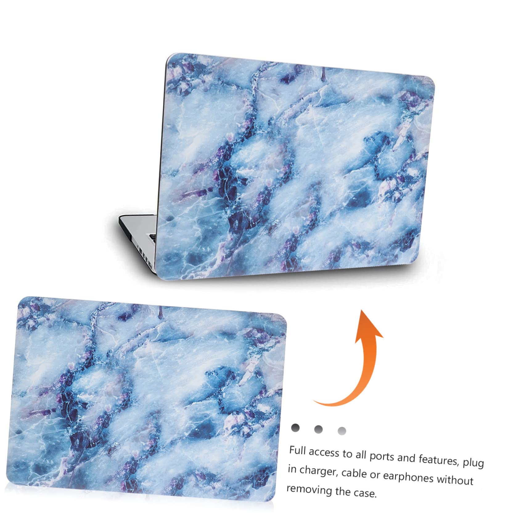 OSALADI 3 Pairs 15.6 Inch Laptop Protective Case - Durable Plastic Shell Cover with Marble Design, Anti-Slip Rubber Skin for MacBook, Dell, HP Notebooks | Perfect for Office, School & Travel Use