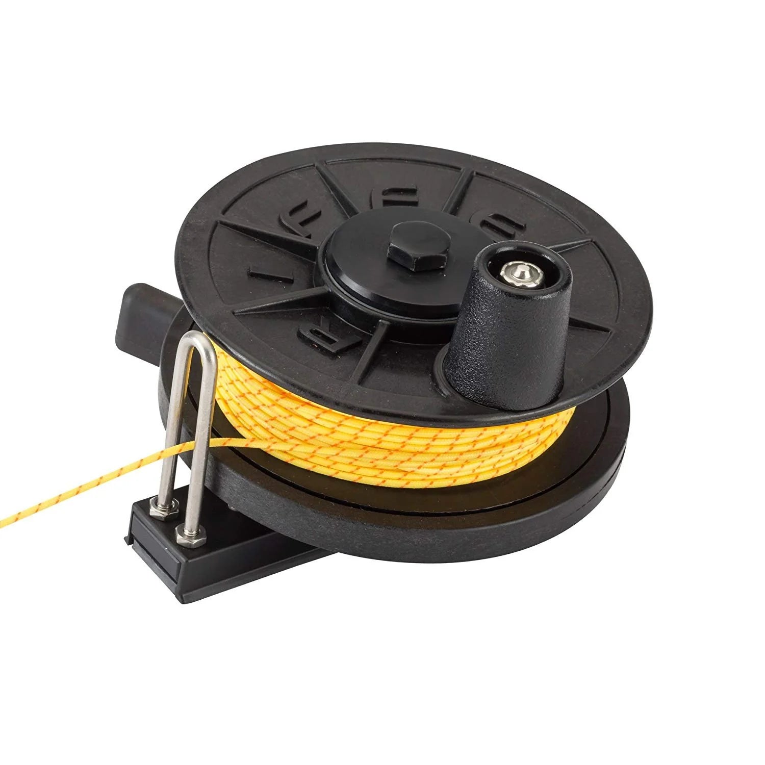 Riffe Horizontal Reel Low Pro Flat Mount with Pro Spectra Line - Premium Spearfishing Gear for Underwater Hunting and Diving Adventures