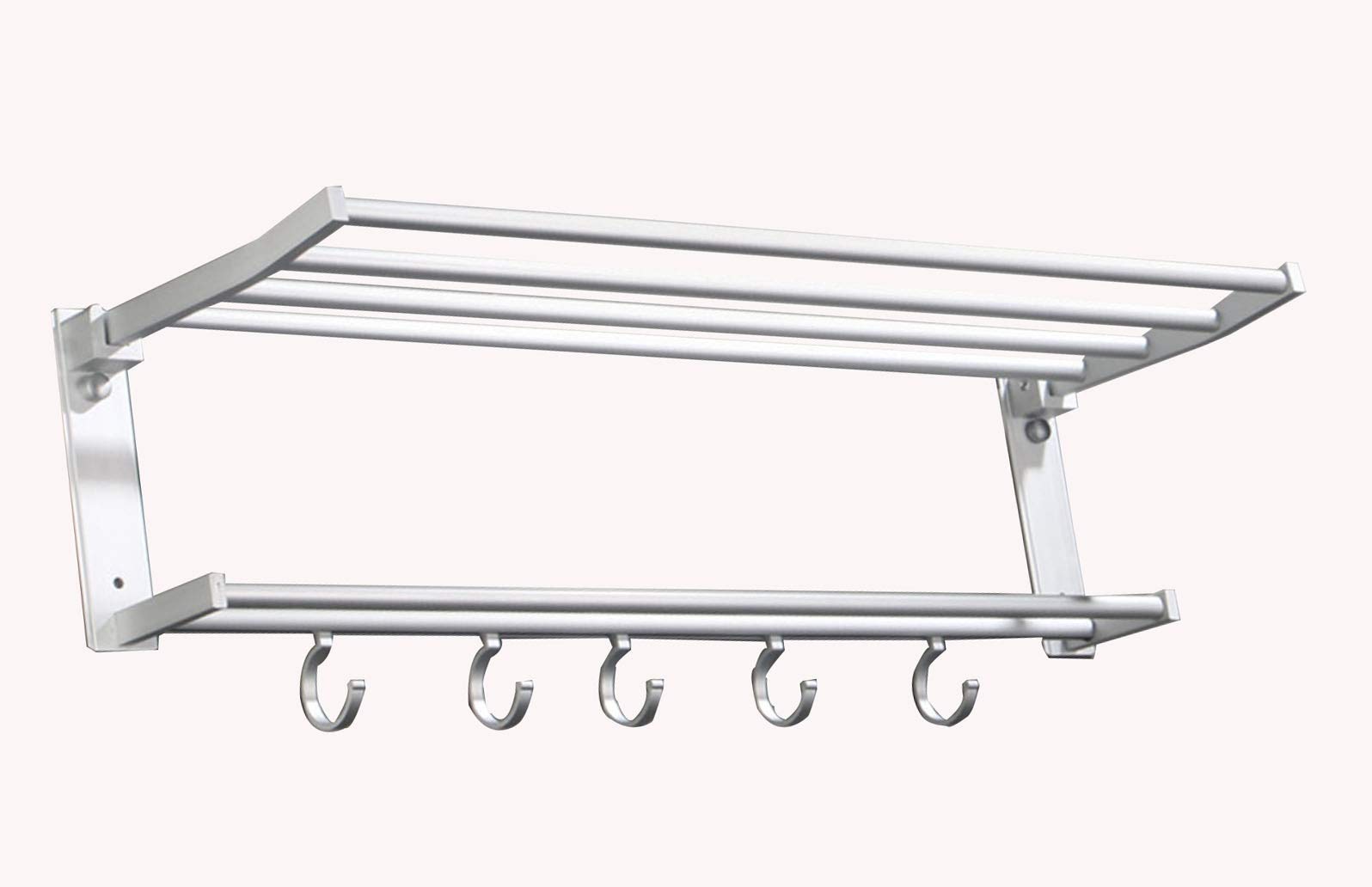 Stainless Steel Double Towel Bar - 38.5cm Wall Mounted Bathroom Towel Rack with Ample Space, SUS 304 Rustproof Design (Silver) - Perfect for Spa, Guest Bathrooms & Luxury Home Decor