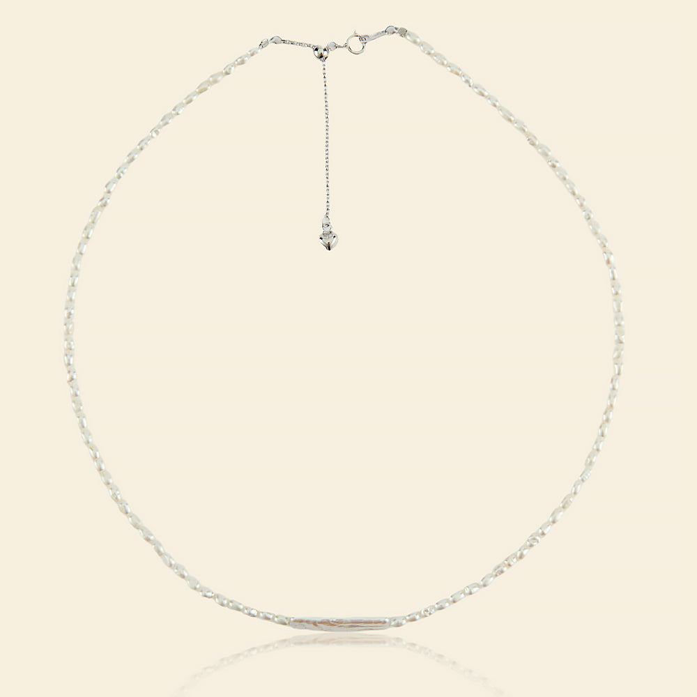 Elegant Keshi Pearl Strand Necklace - Handmade Baroque Pearls Jewelry for Women | Perfect for Weddings, Parties & Everyday Wear