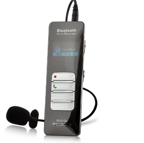 8GB Built-in Memory Bluetooth Voice Recorder with Micro SD Card Slot - Portable Call Recording Device for Smartphones, Perfect for Meetings, Lectures, and Interviews