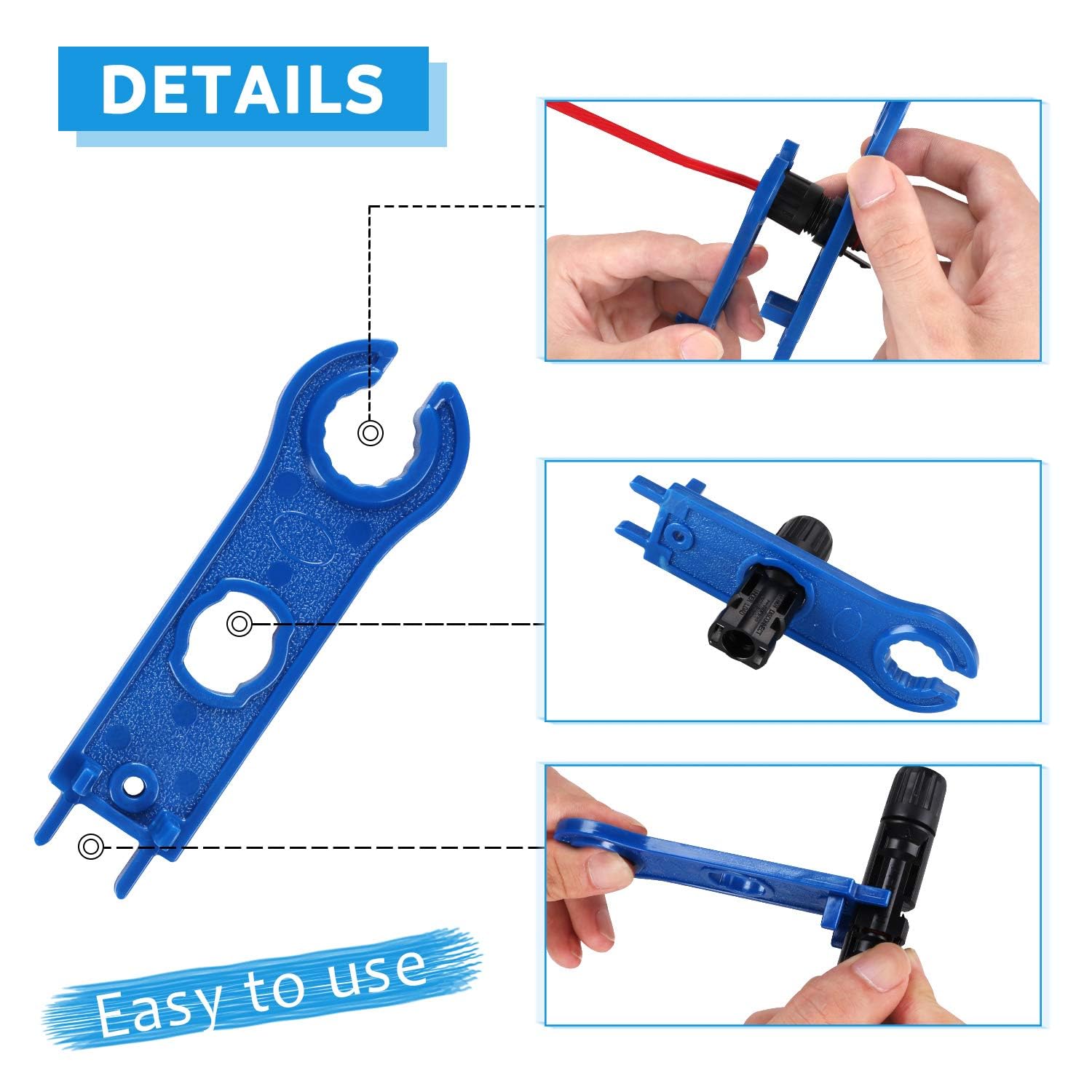 50 Pairs Solar Connectors - IP67 Waterproof Male & Female MC4 Connectors for Solar Panels, RV, Boat & Off-Grid Systems
