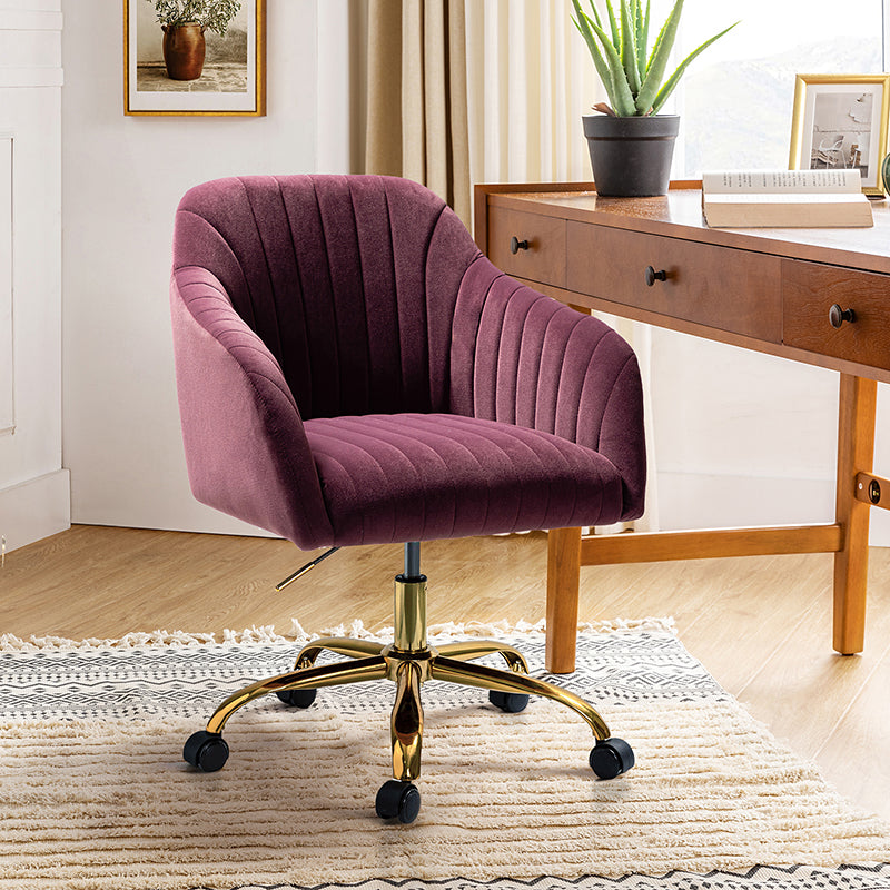 Luxury Velvet Office Chair - Ergonomic Desk Chair with Adjustable Height for Home & Workspace - Perfect for Remote Work, Gaming & Study