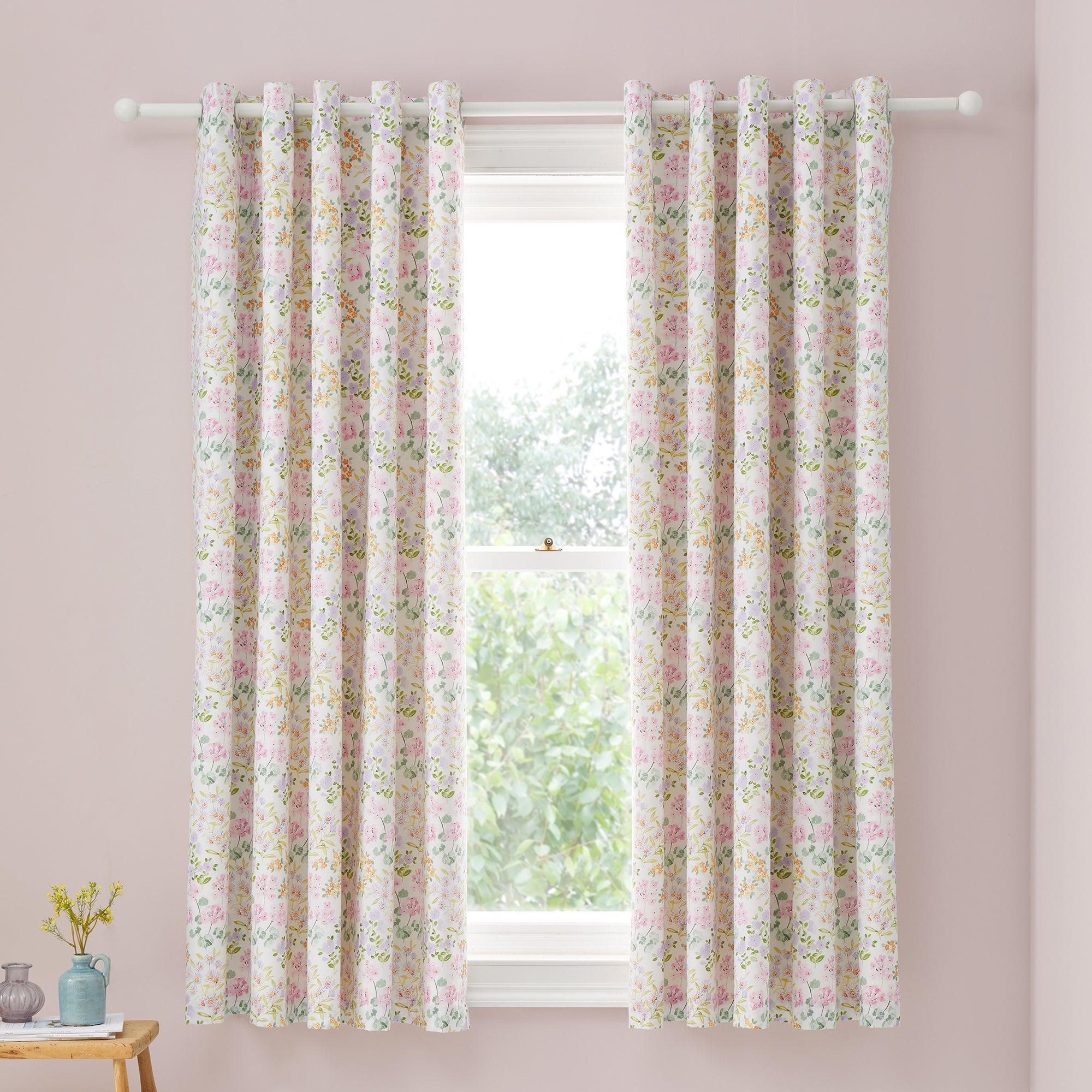 Dreams & Drapes Edith Eyelet Curtains - Lilac Purple Blackout Curtains for Bedroom & Living Room, Thermal Insulated Grommet Window Drapes, 84 Inch Length, Perfect for Home Decor & Light Control