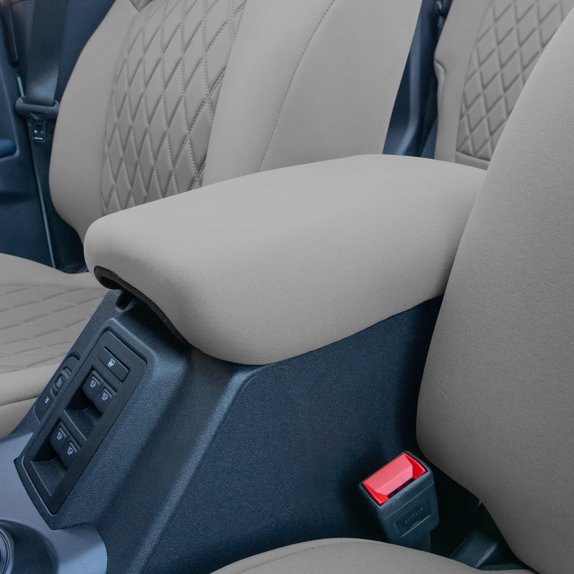 Custom Fit Neoprene Seat Covers for Ford Bronco 2021-2022 - Waterproof Neosupreme Front Seat Covers Full Set in Solid Gray | Perfect for Off-Roading, Camping & Daily Commute