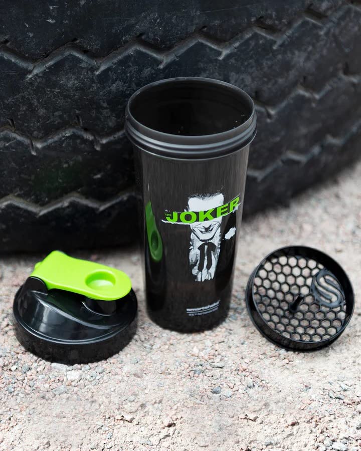 Smartshake Lite The Joker Protein Shaker Bottle 800ml - BPA Free Leakproof Gym Bottle for Protein Powder & Supplements | DC Comics Batman Joker Merchandise Gift | Perfect for Workouts, Bodybuilding & Sports Nutrition