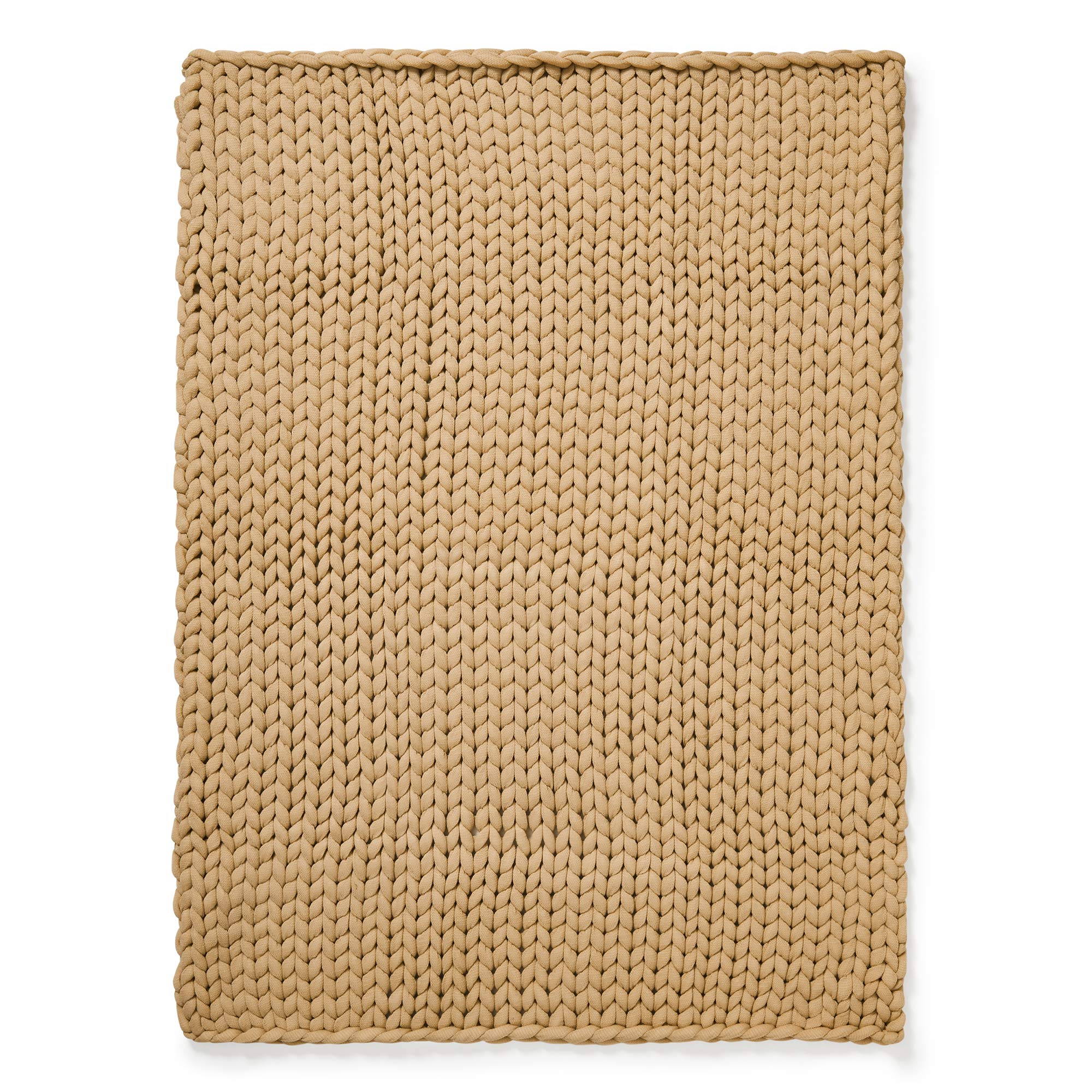 Donna Sharp Chunky Knit Taupe Throw Blanket - Oversized Loop Pattern Contemporary Decorative Blanket for Sofa, Bed & Cozy Home Decor