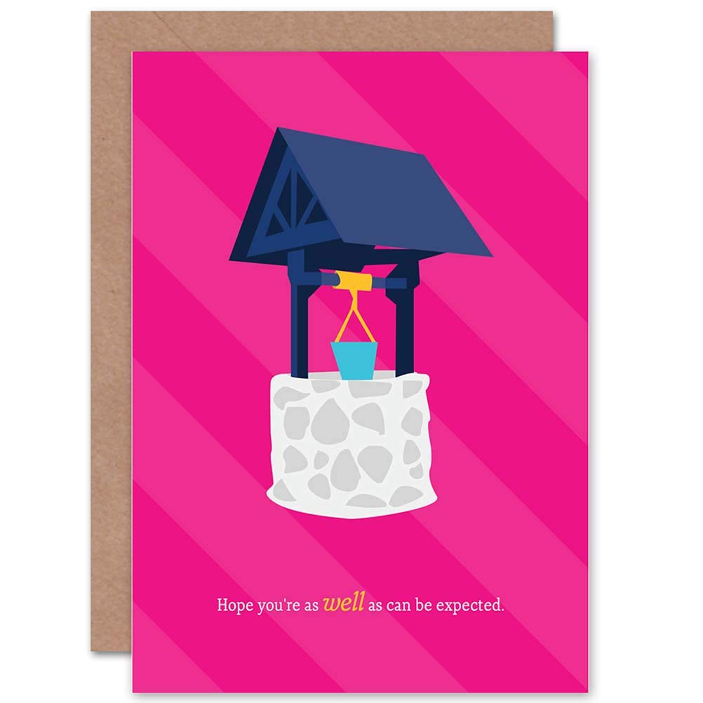 Wee Blue Coo Greeting Card - Birthday, Get Well, Wishing, Pink Design | Perfect for Special Occasions & Thoughtful Gifts
