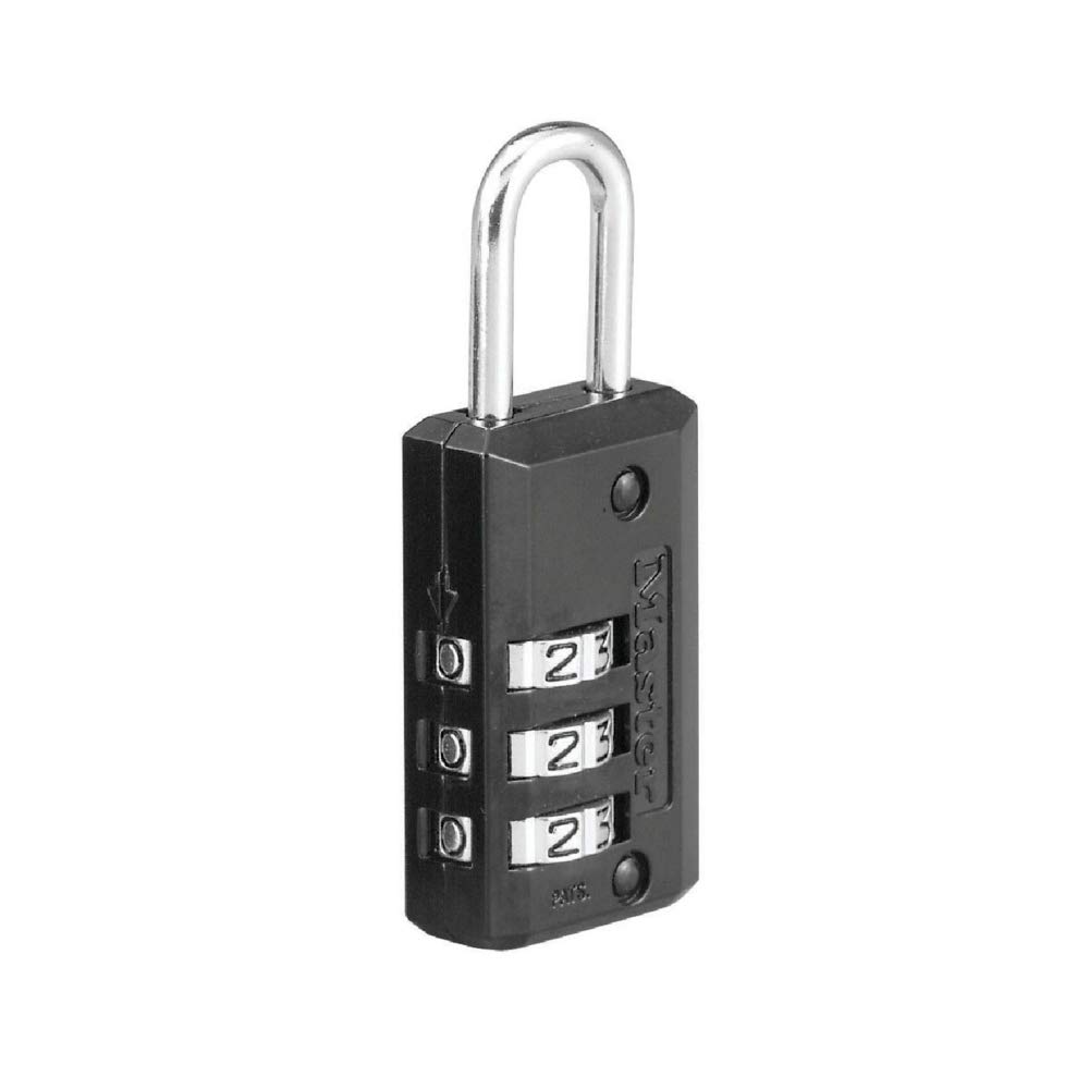 Master Lock 646D Black Combination Luggage Lock - Set Your Own Code, 13/16