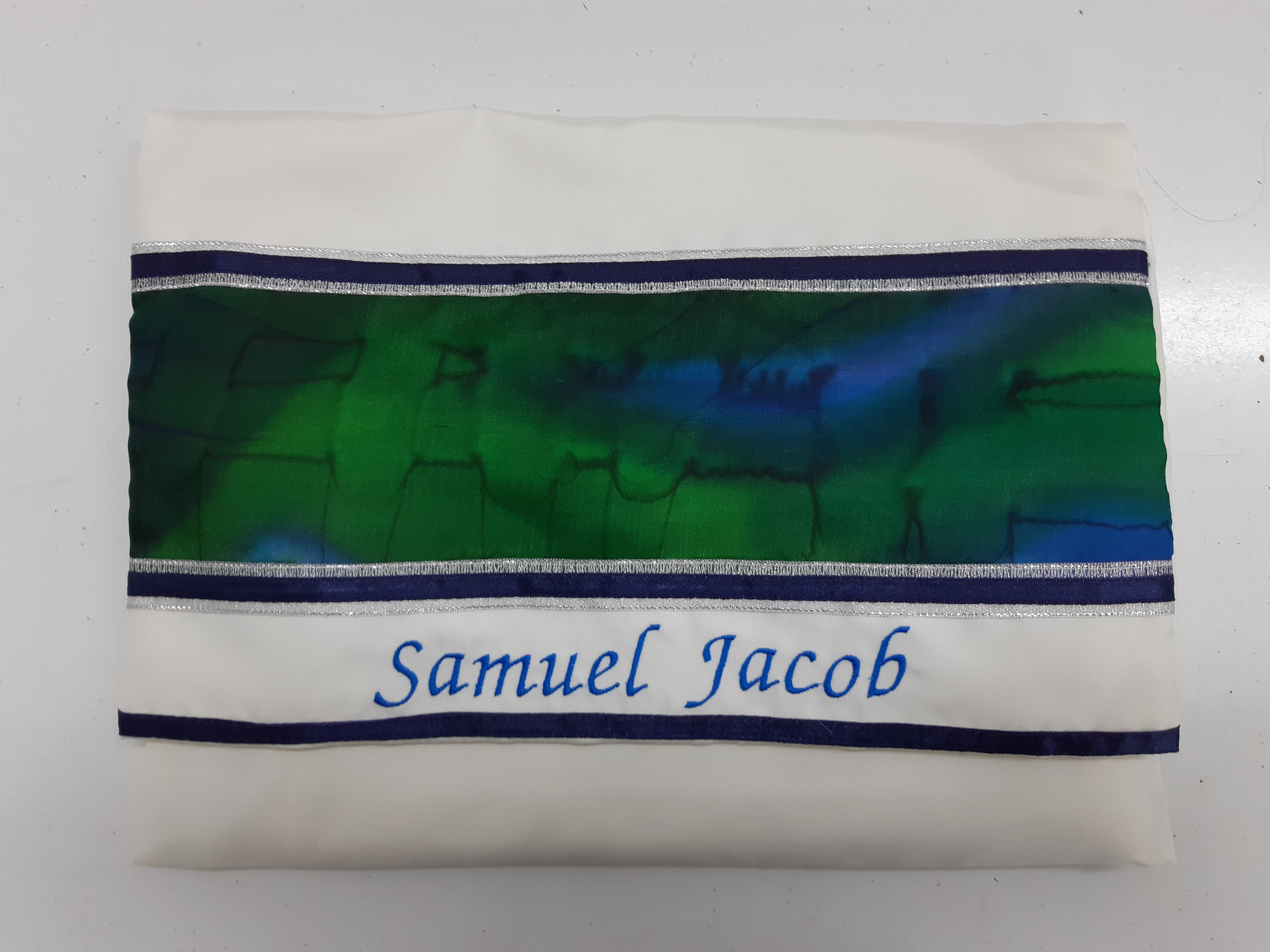 Personalized Name Embroidery Tallit Bag - Custom Jewish Prayer Shawl Storage Pouch for Synagogue, Bar Mitzvah & Jewish Ceremonies