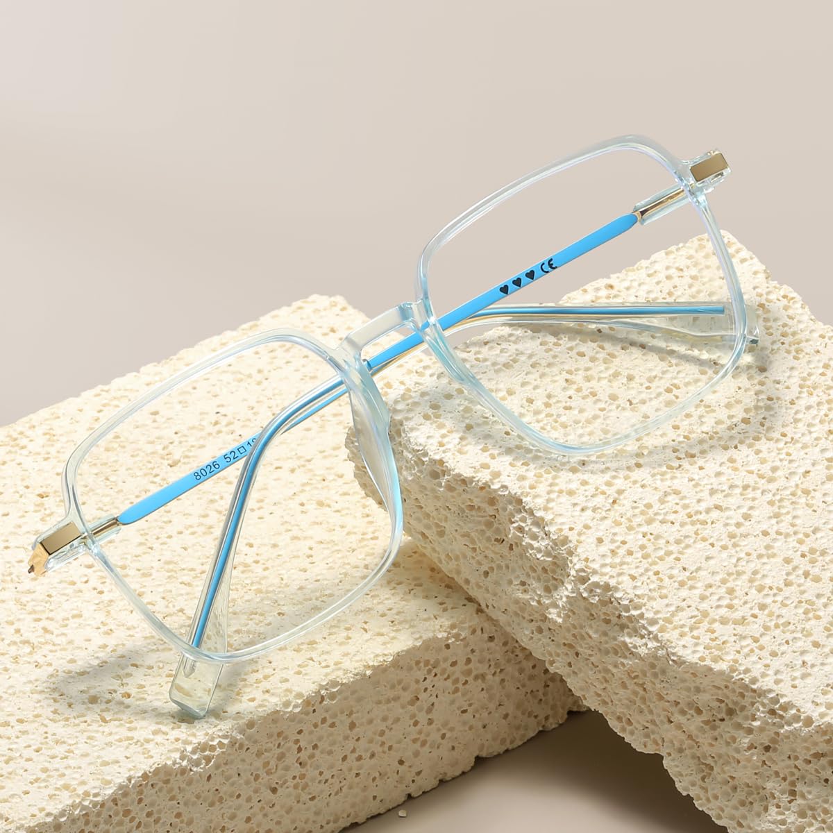 Premium Square Blue Light Blocking Glasses for Women & Men - Reduce Eye Strain from Screens - Ideal for Computer Work, Gaming & Digital Device Use