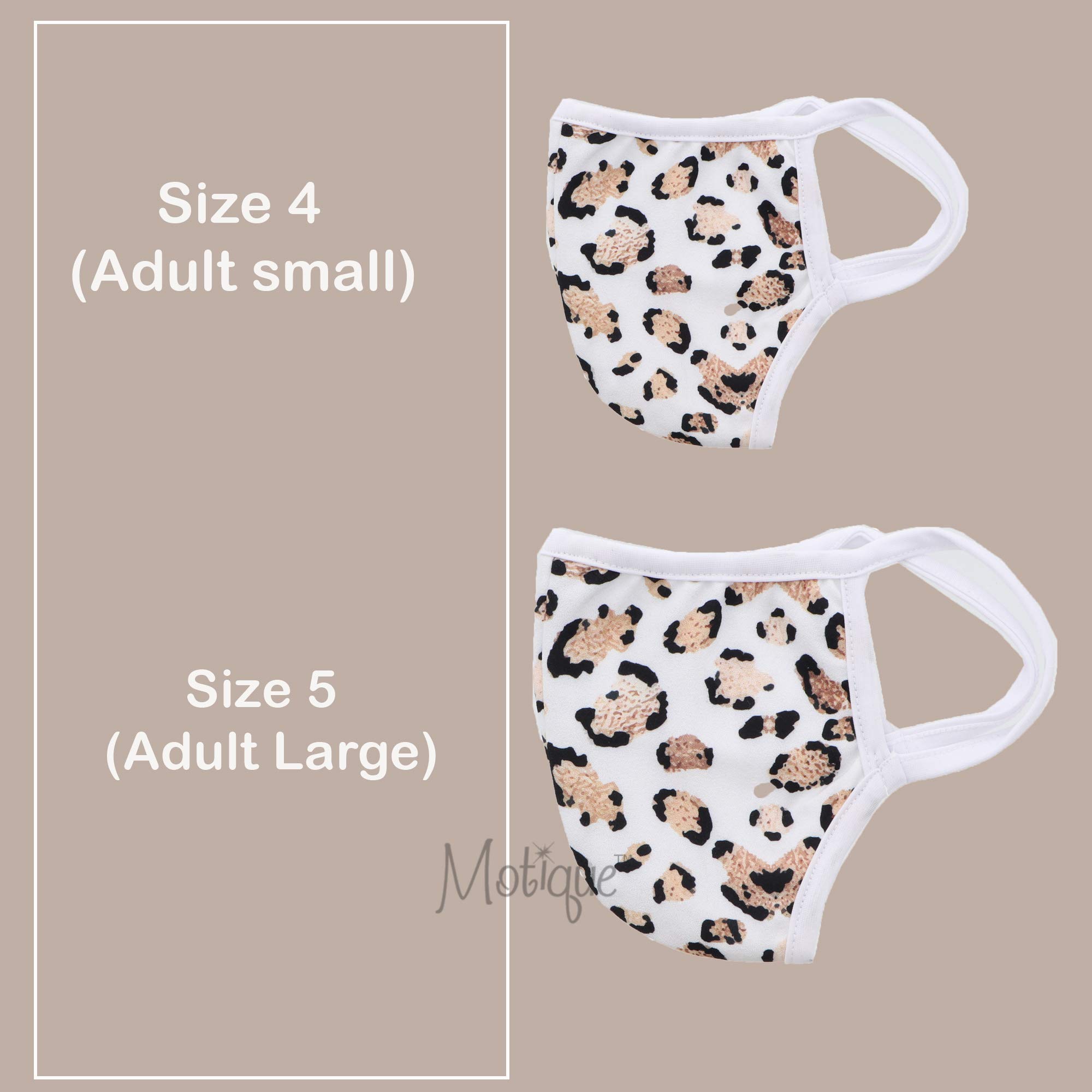Washable Animal Print Face Mask for Teens & Adults - Ivory Leopard | Fashion & Daily Use