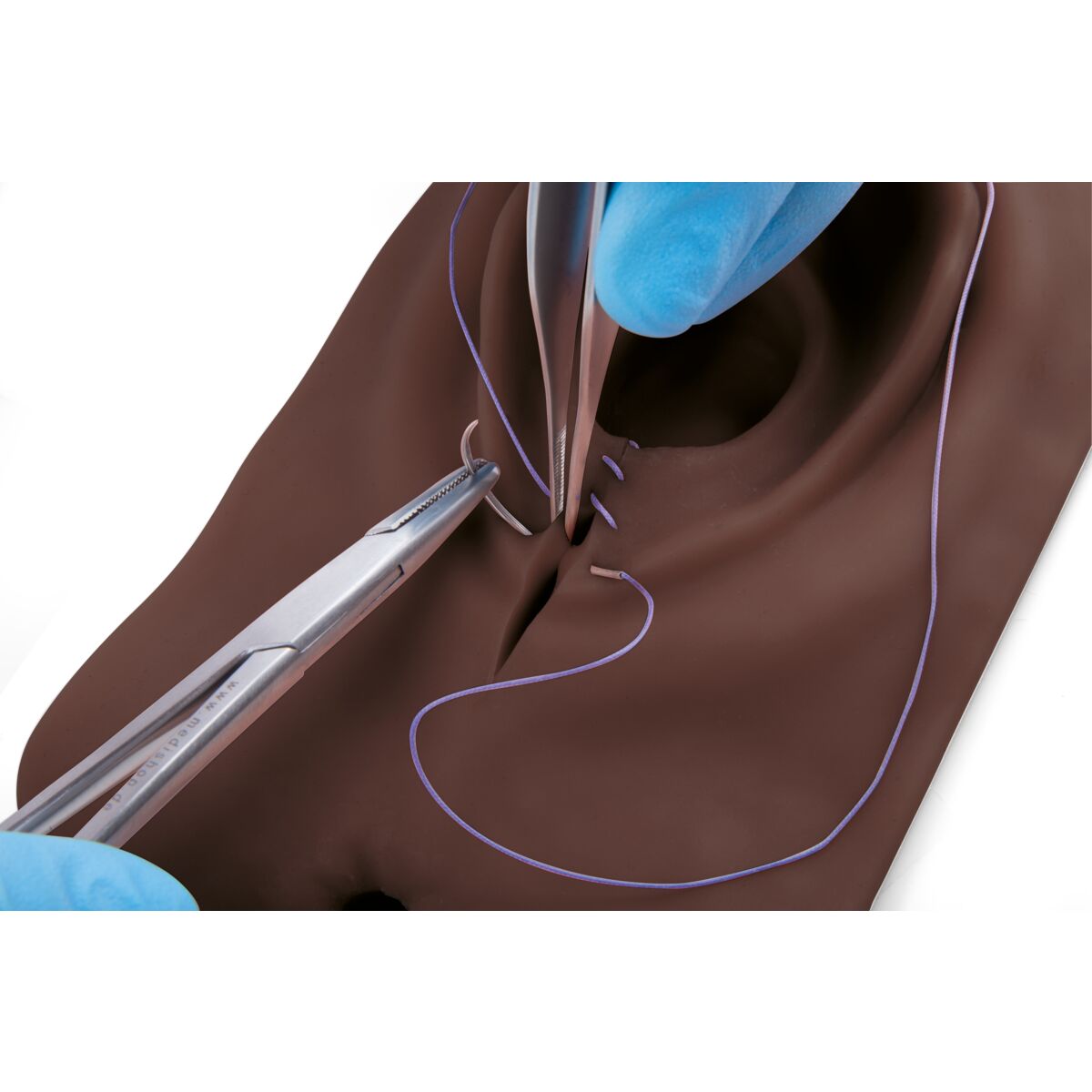 Episiotomy and Suturing Simulator - Dark Skin Tone Medical Training Model for OBGYN, Nursing Students & Midwives - Practice Childbirth Procedures & Perineal Repair Techniques