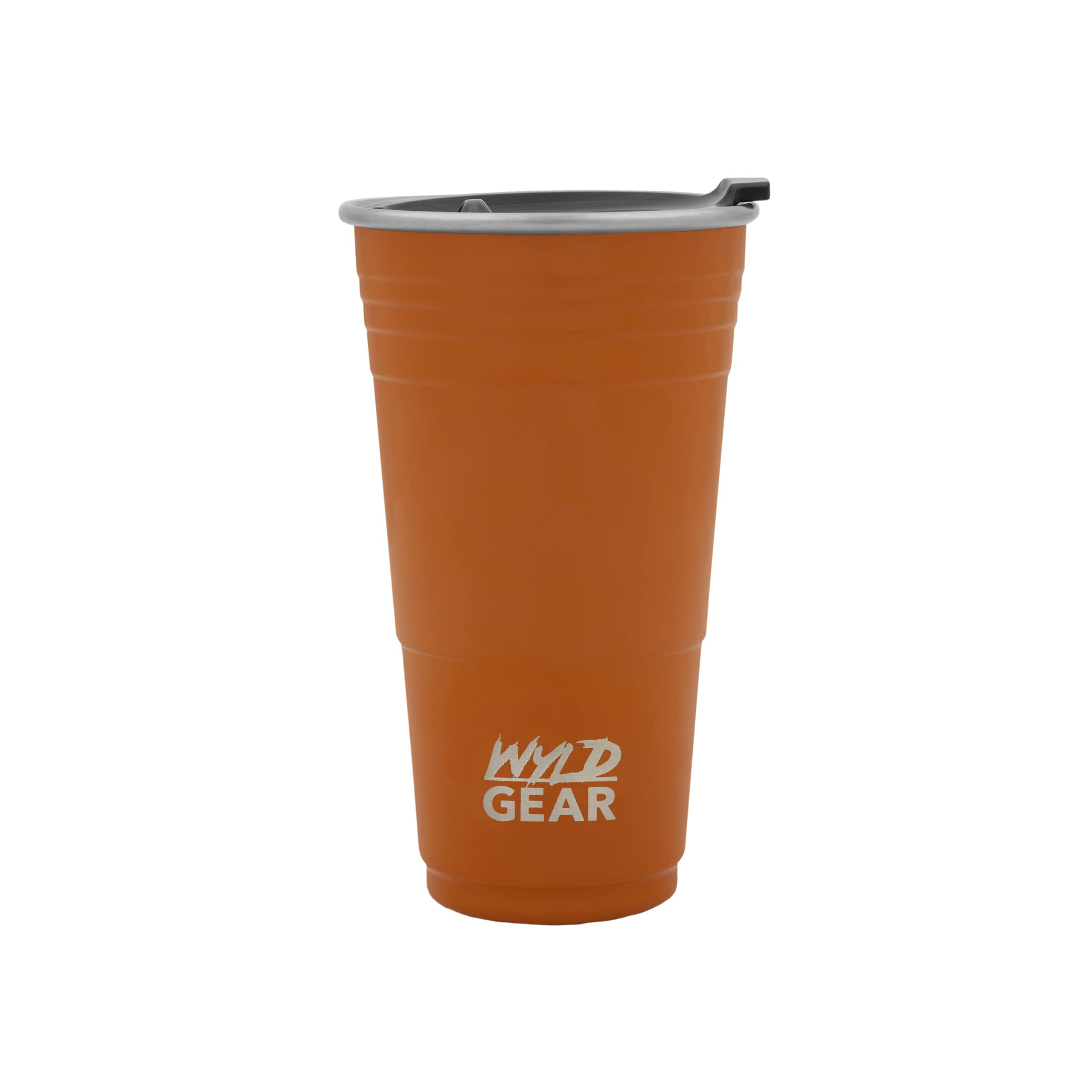 WYLD GEAR Wyld Cup - 24oz Stainless Steel Vacuum Insulated Tumbler with Lid - Keeps Drinks Hot/Cold for Hours - Perfect for Camping, Hiking, Office & Outdoor Adventures (Burnt Orange)