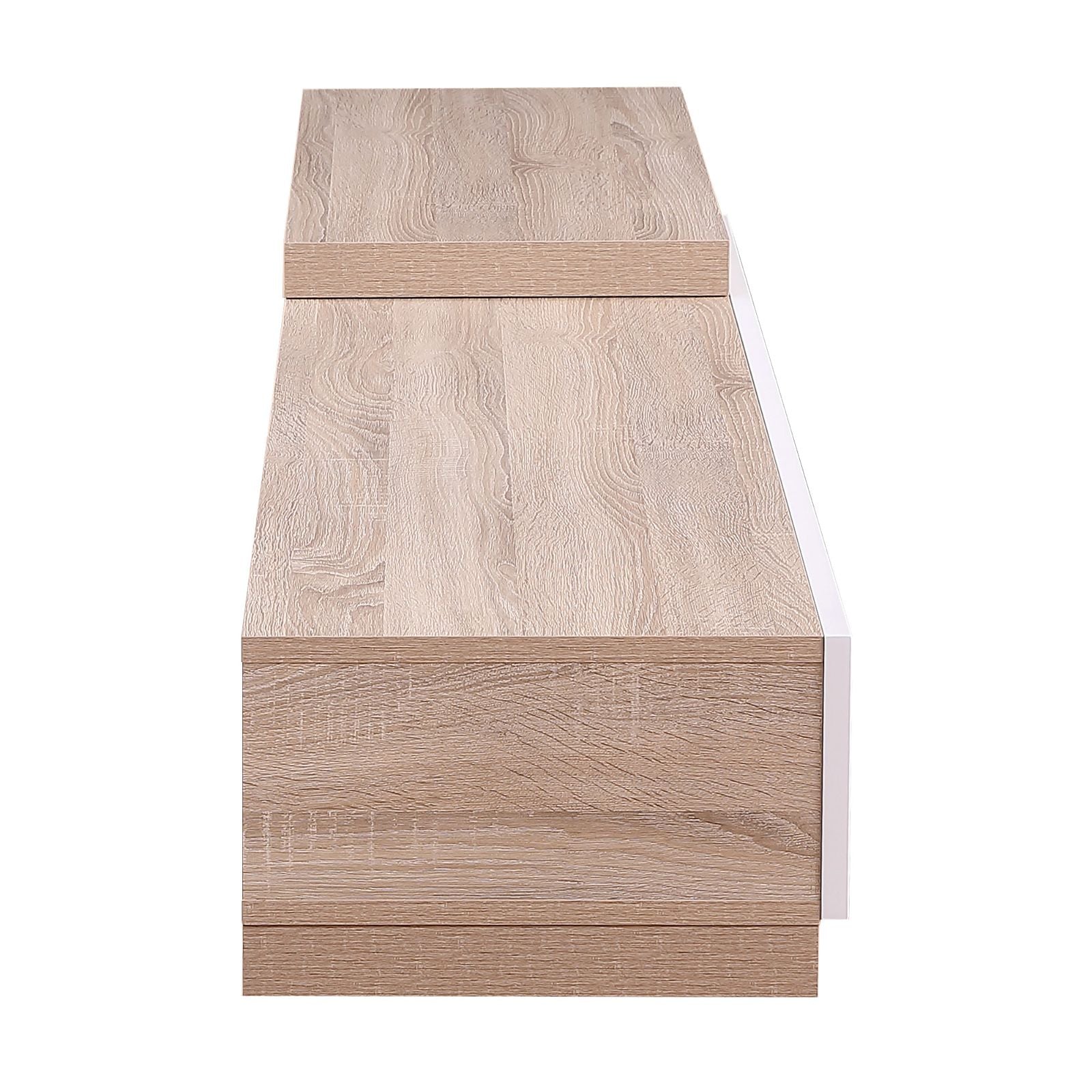 Criterion Durham Extendable TV Stand 260cm - Lowline Oak Wood Media Console for Living Room, Bedroom & Home Theater