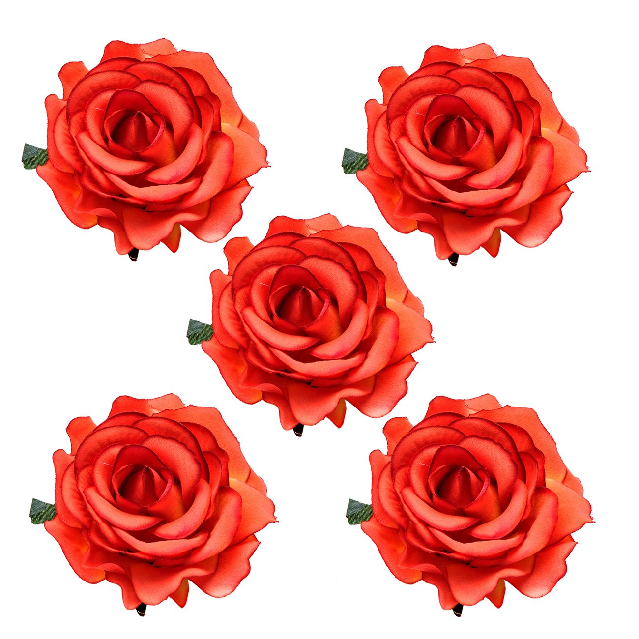 DRESHOW Rose Flower Hair Clips for Women - 5 Pack Floral Hairpins, Wedding Hair Accessories, Bridal Hair Jewelry - Perfect for Weddings, Parties, and Everyday Elegant Styling