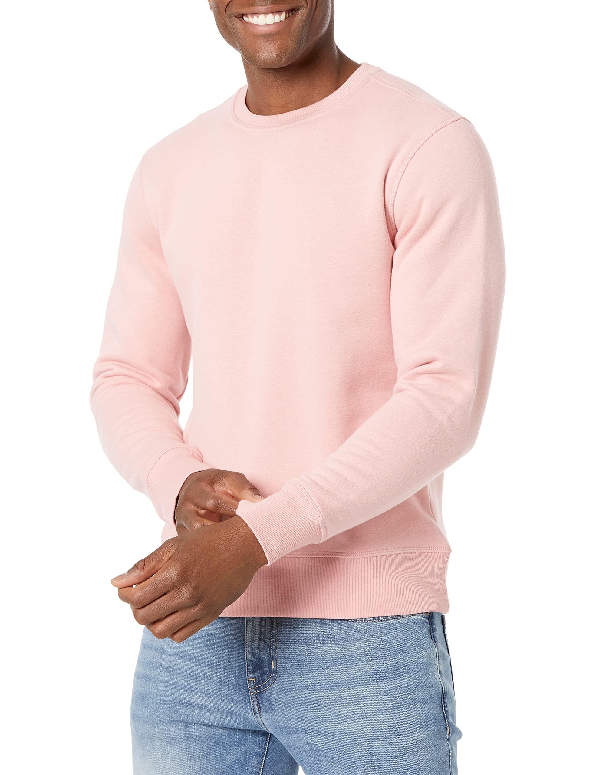 Amazon Essentials Men's Fleece Crewneck Sweatshirt - Soft & Warm Pullover for Big & Tall Sizes - Perfect for Casual Wear, Outdoor Activities & Layering in Cold Weather