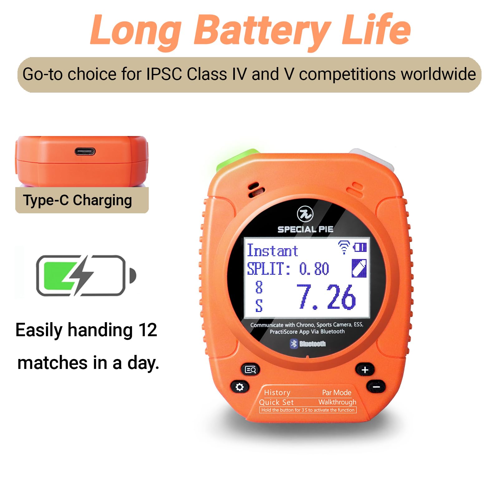 Shot Timer for Shooting Competition - Wireless Big LED Score Display, Compatible with USPSA, IPSC, IDPA, PRS | Perfect for Shooting Ranges & Training Drills