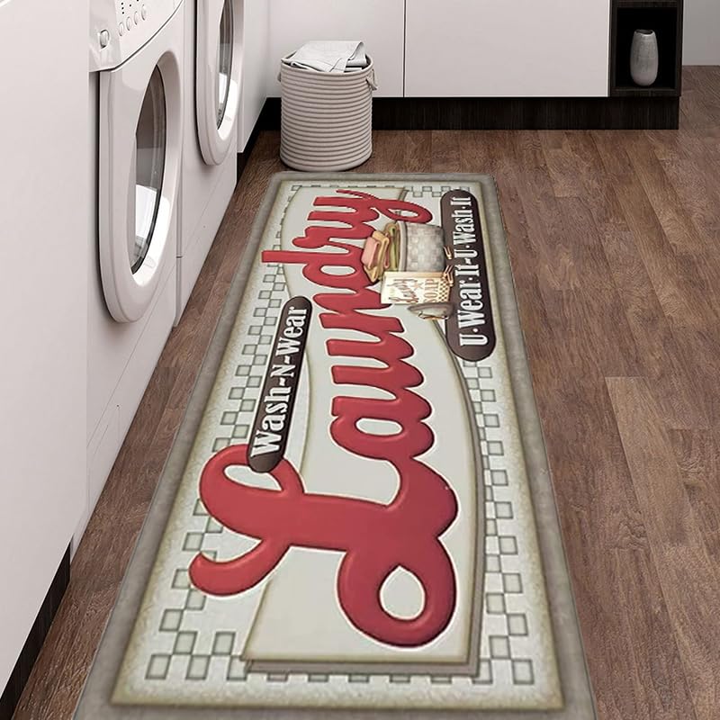 ABREEZE Farmhouse Laundry Room Rug Runner 20