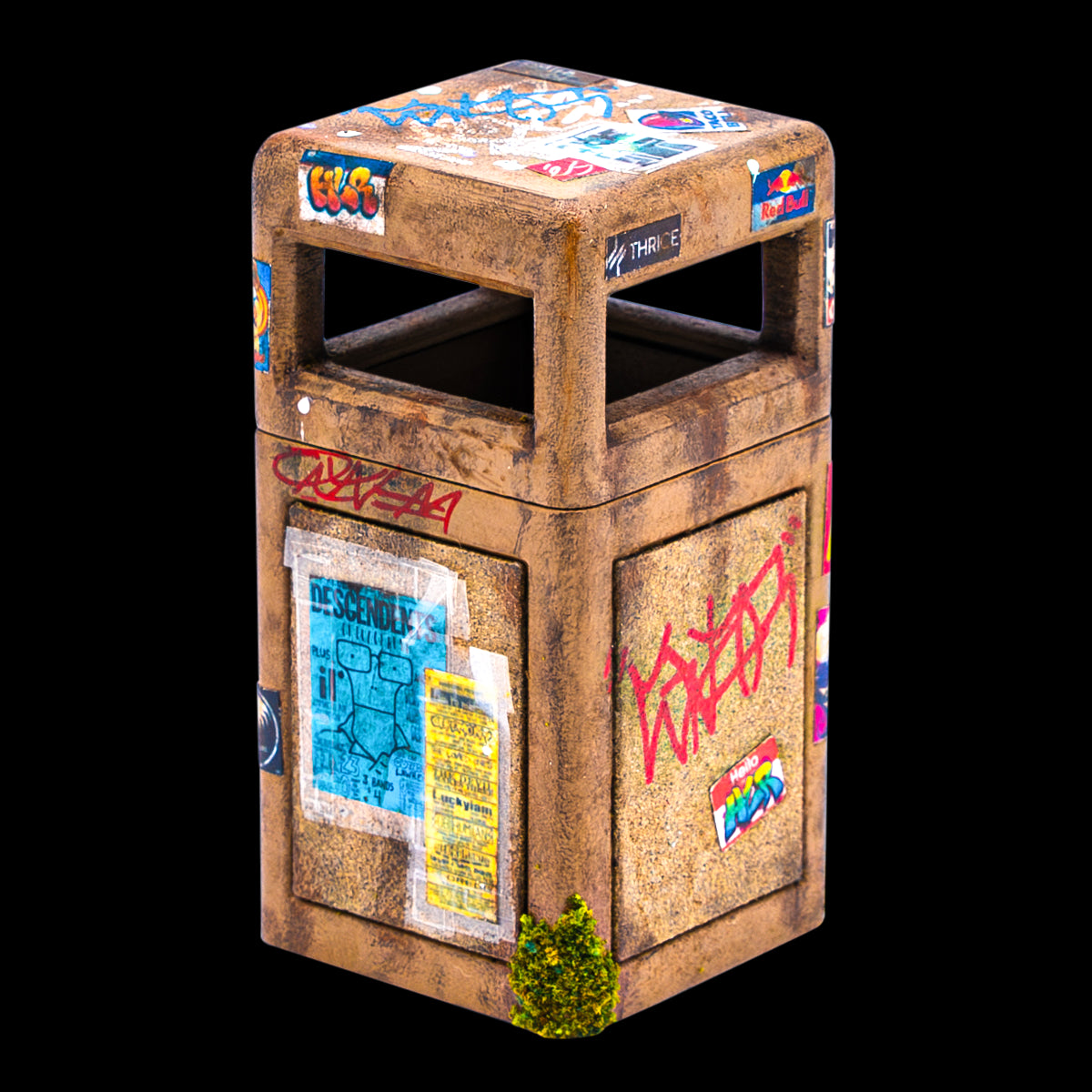 High Level Ramps Fingerboard Ramp - Trash Can 2.0 with Lid for Skateboard Tricks & Mini Ramp Training | Perfect for Fingerboard Enthusiasts & Skateboard Practice at Home