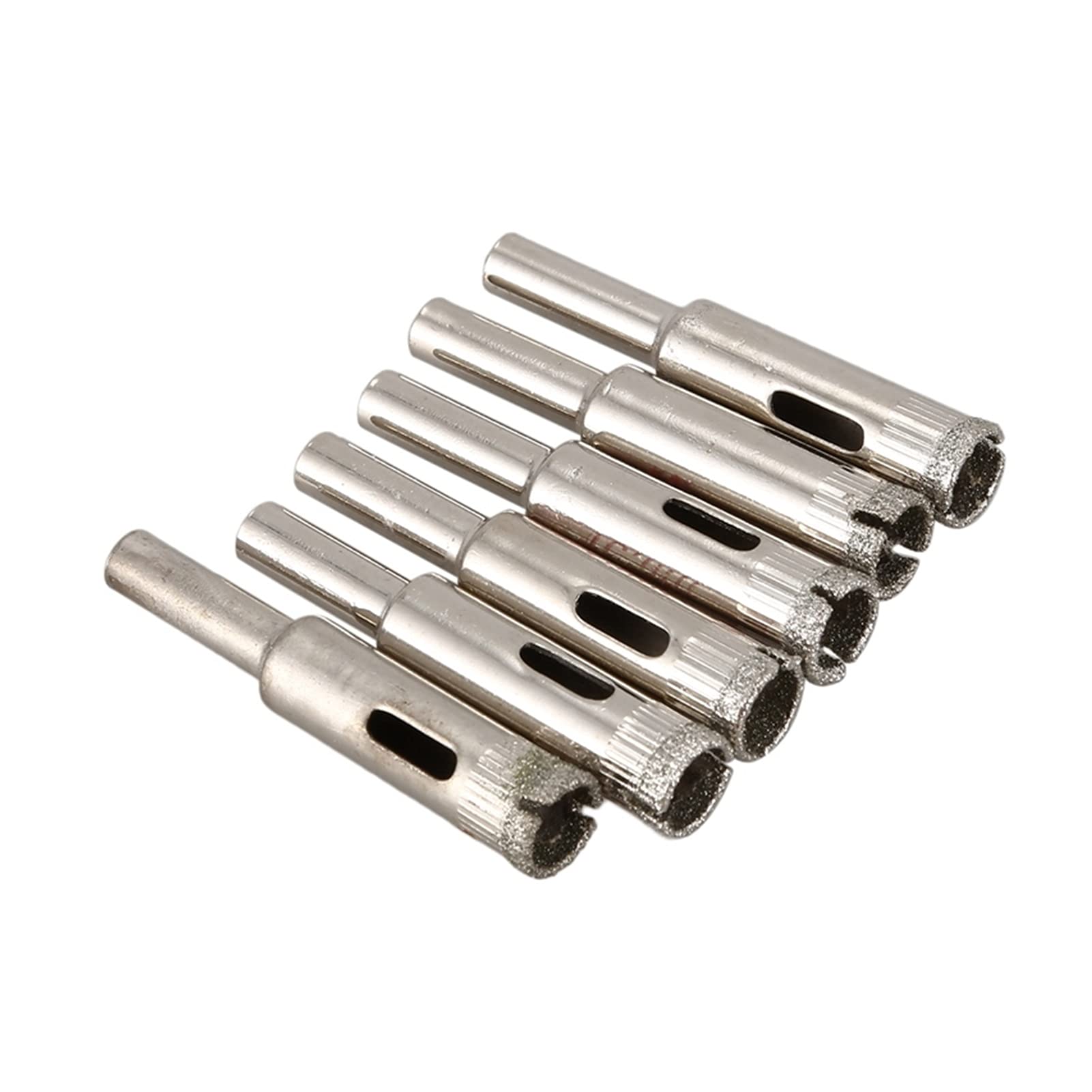 6 Pcs Diamond Drill Bit Set, 10mm Dia Diamond Coated Hole Saw Drill Bits for Glass, Tile, Ceramic, Marble - Perfect for DIY Home Projects, Bathroom Renovations & Crafting