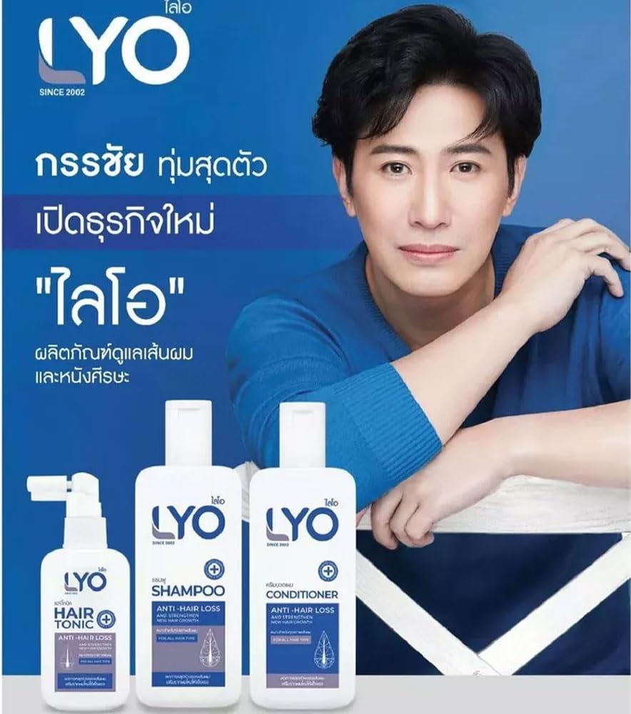 Lyo Shampoo Conditioner Set with Hair Tonic Treatment - Strengthens Hair & Promotes Regrowth for Thicker, Healthier Locks - Perfect for Daily Hair Care Routine & Scalp Nourishment